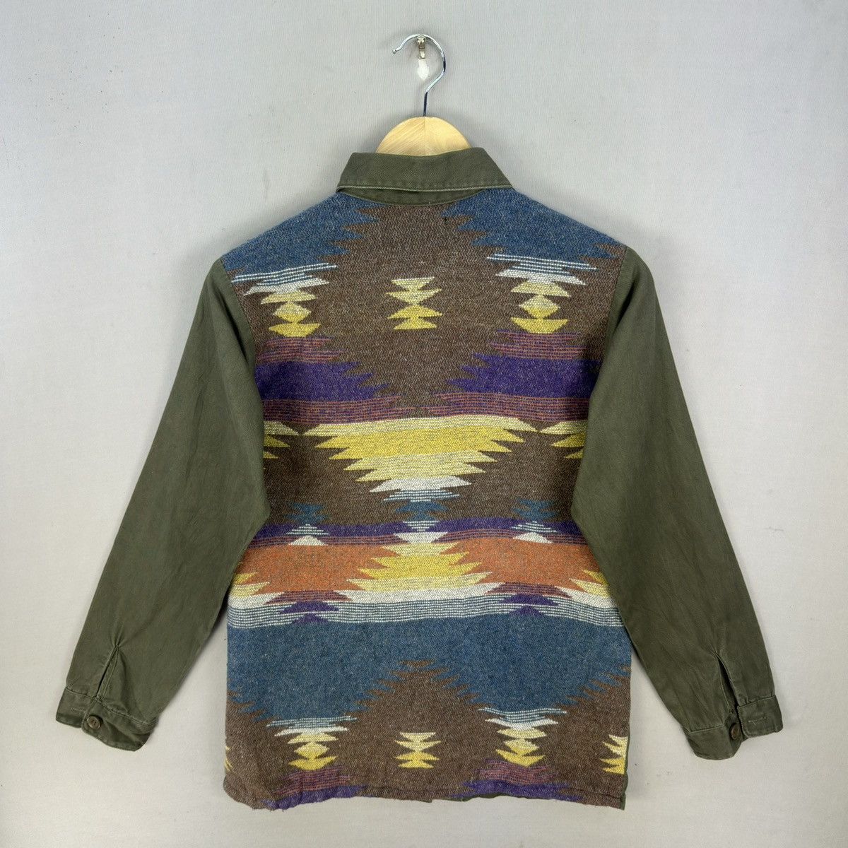 Japanese Brand Vintage 2000s Anap Army Navajo Hybrid Button Up Shirt Size US XS / EU 42 / 0 - 5 Thumbnail