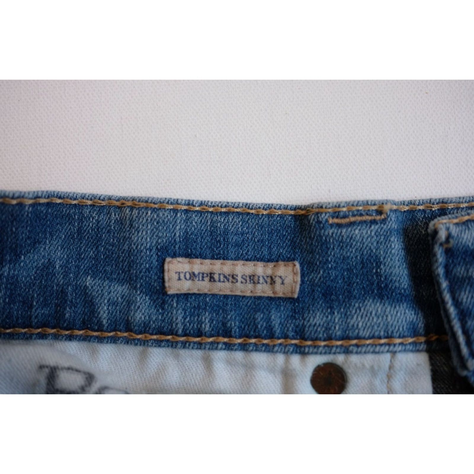 Ralph Lauren RALPH LAUREN POLO VTG Y2K 90s RETRO TOMPKINS SKINNY BLUE JEAN DENIM PANTS SZ 28 Size 28" / US 6 / IT 42 - 5 Thumbnail