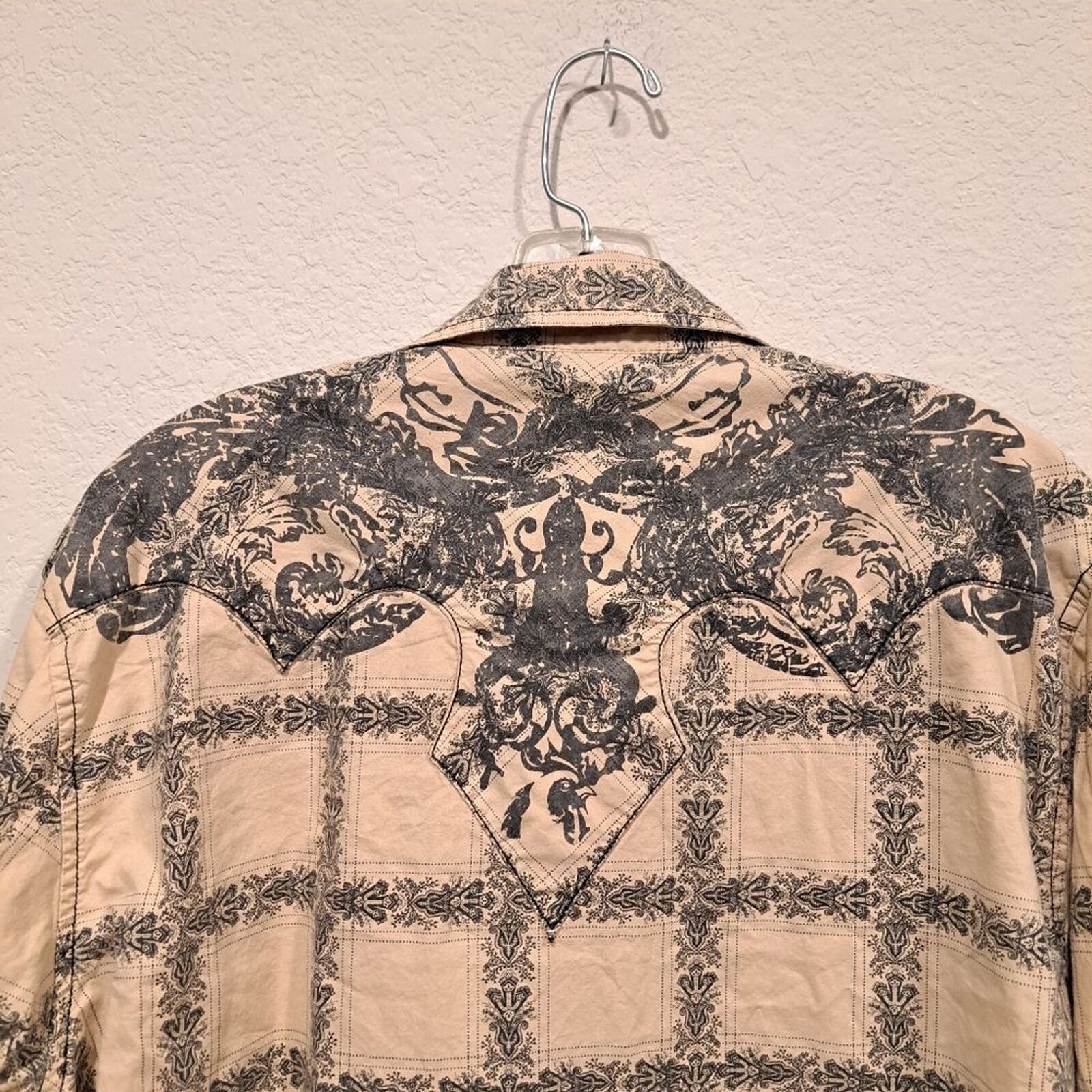 Other Southern Thread pearl snap western cowboy shirt tan men's L Size US L / EU 52-54 / 3 - 7 Thumbnail