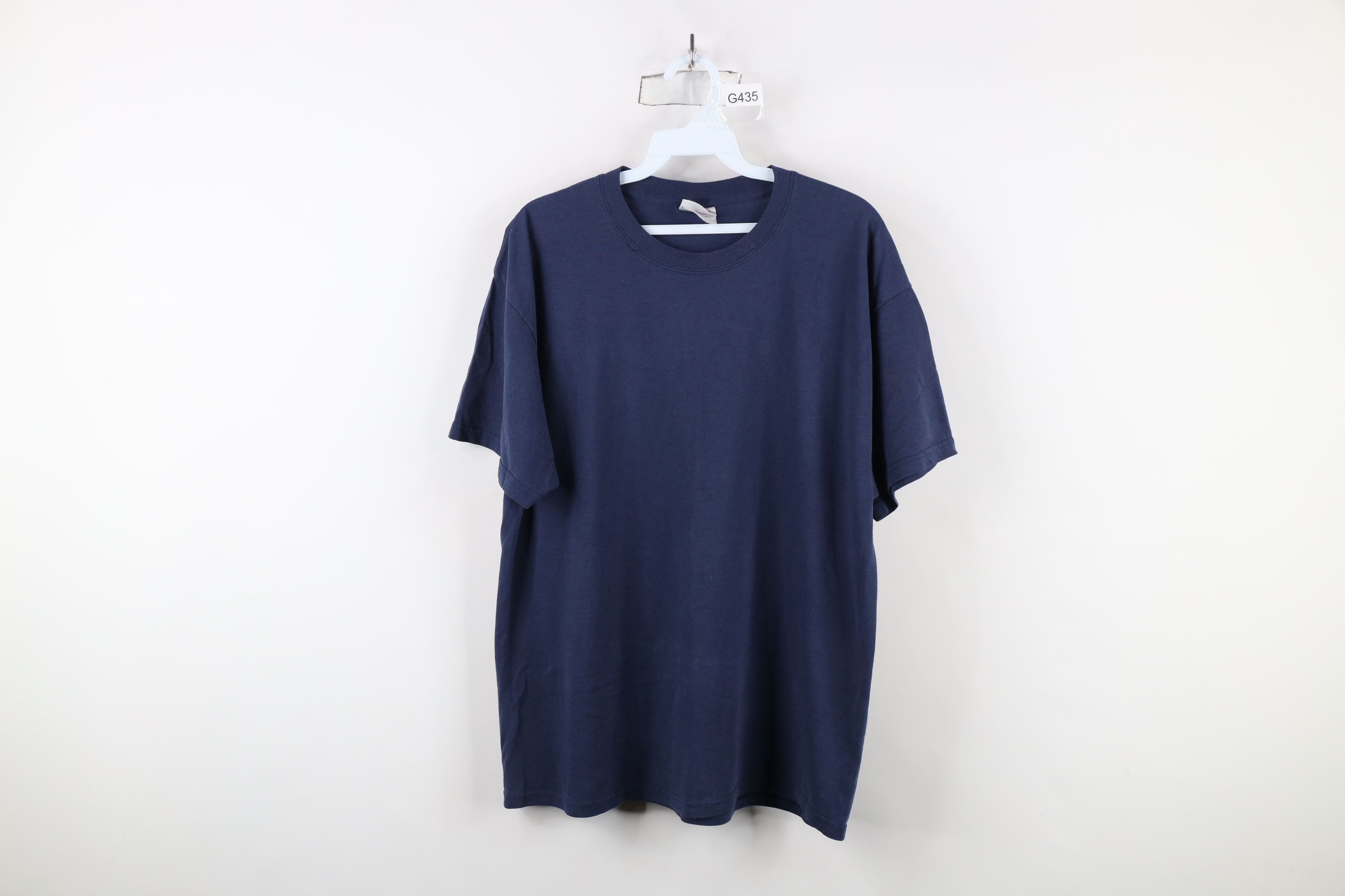 Hanes × Vintage Vintage 90s Hanes Heavyweight Blank Short Sleeve T-Shirt Size US L / EU 52-54 / 3 - 1 Thumbnail