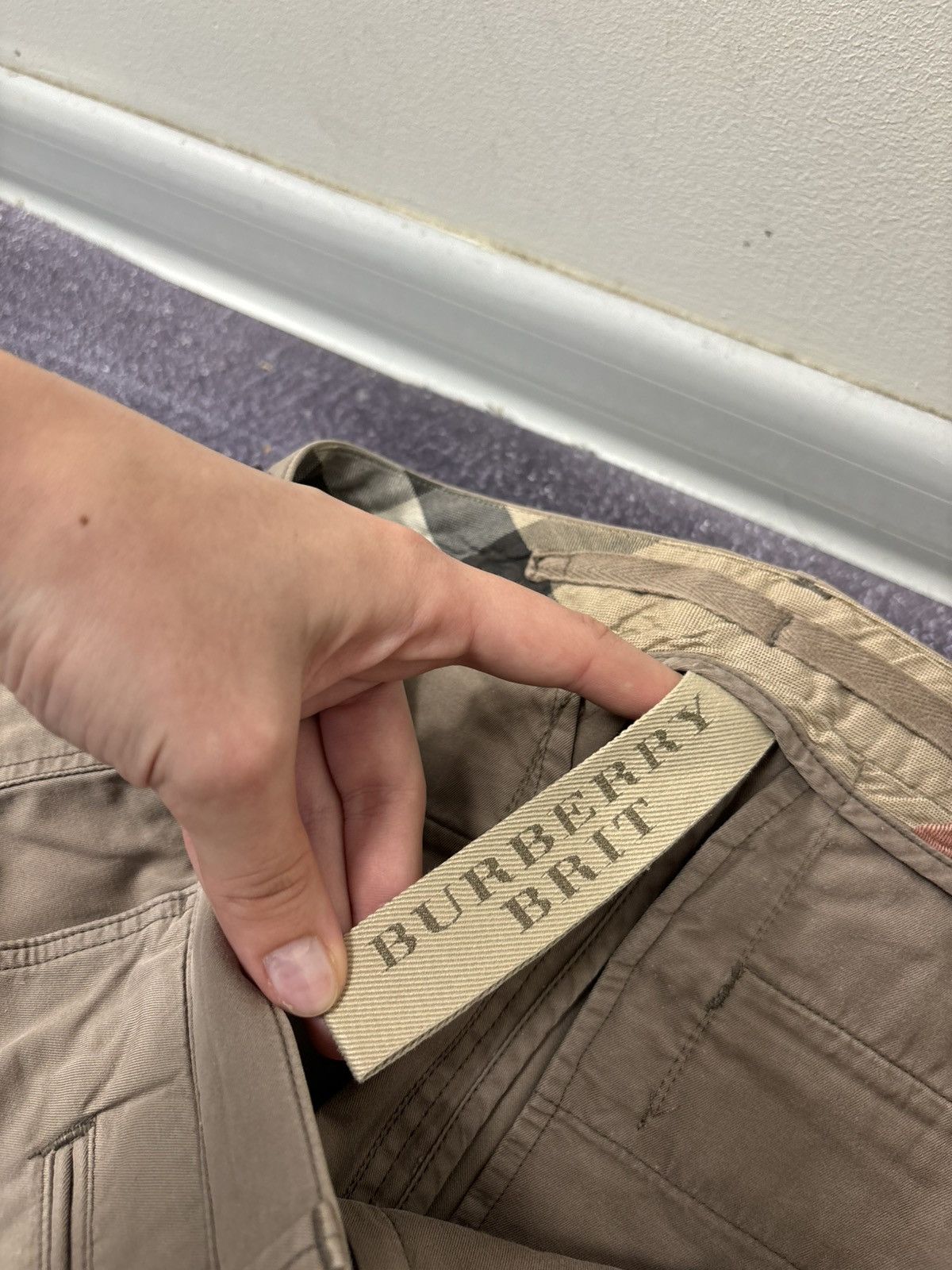 Burberry Burberry Brit Women’s Beige Straight Fit Luxury Chino Pants Size 34" / US 12 / IT 48 - 12 Thumbnail