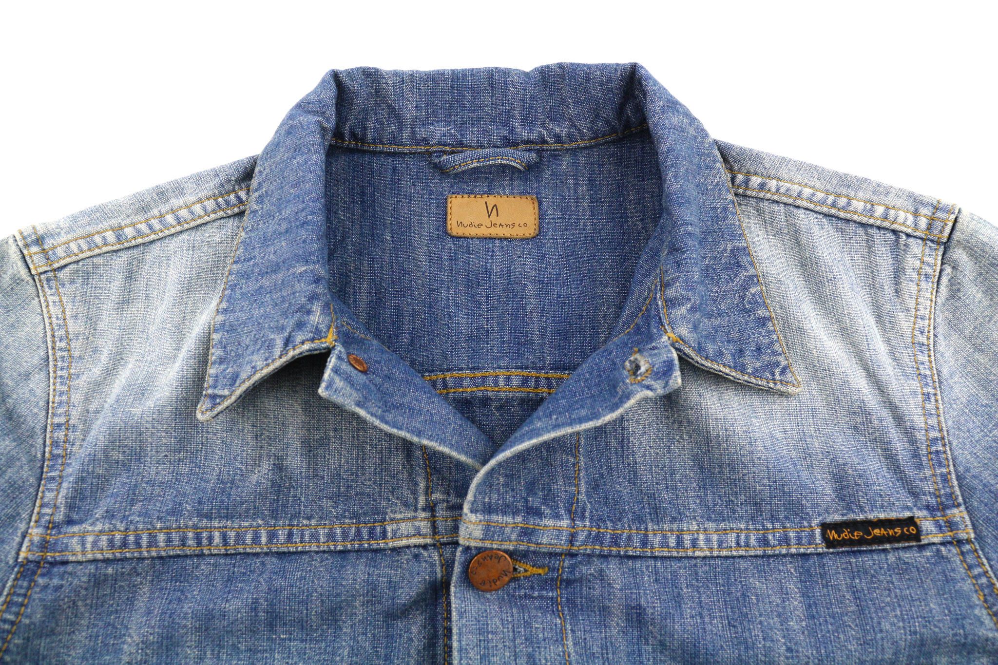 Nudie Jeans RONNY S Indigo Dungaree Polo Neck Logo Denim 81954 Size US S / EU 44-46 / 1 - 4 Thumbnail