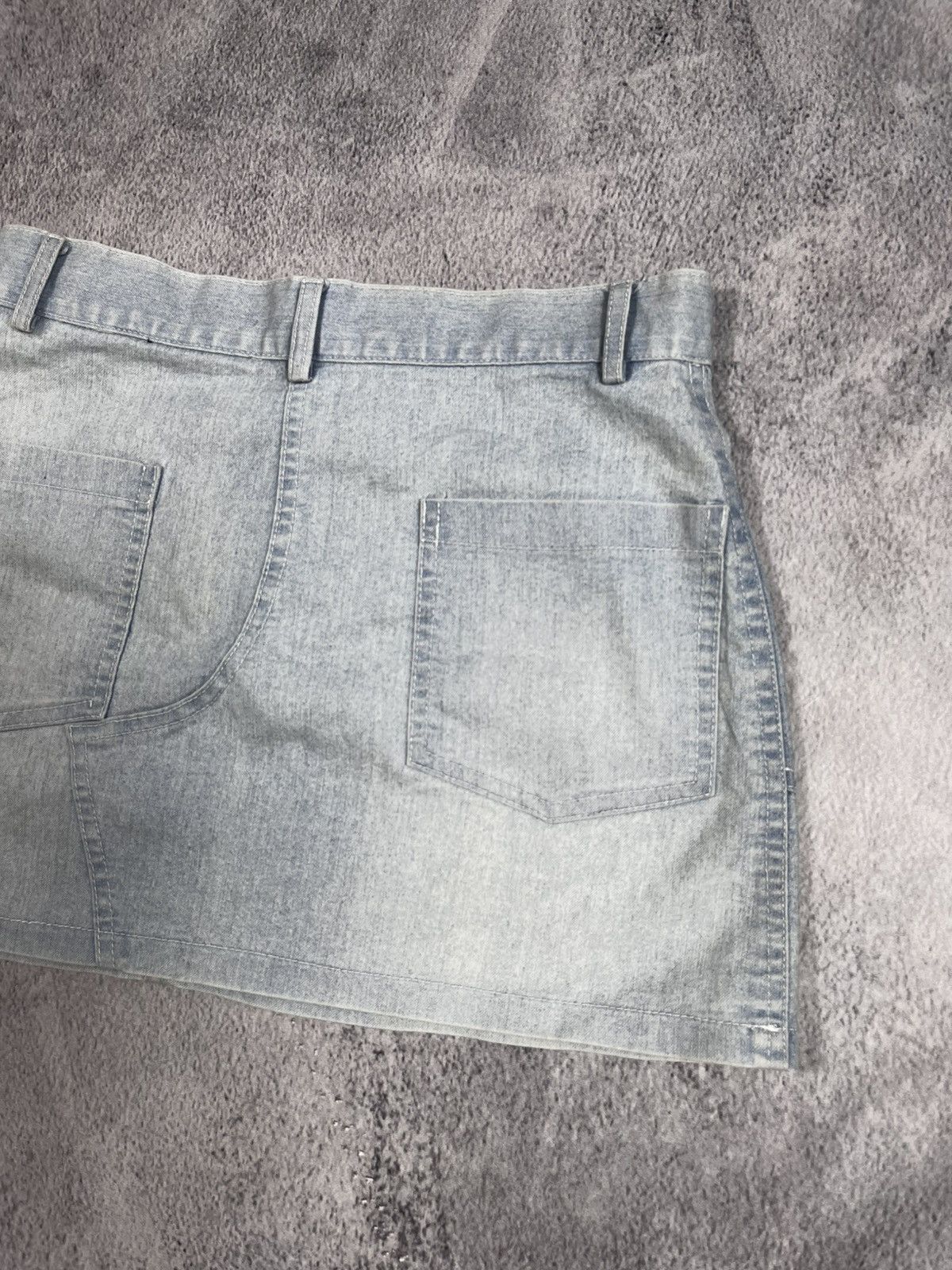 Other Vintage Y2K style denim zip pockets faded mini skirt Size 26" / US 2 / IT 38 - 6 Thumbnail