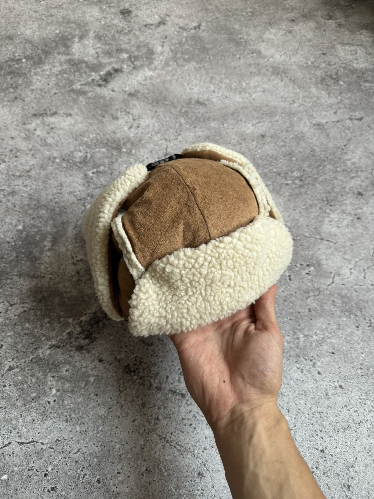 Japanese Brand × Vintage Vintage Y2K fleece brown hat Japanese style Size ONE SIZE - 5 Thumbnail