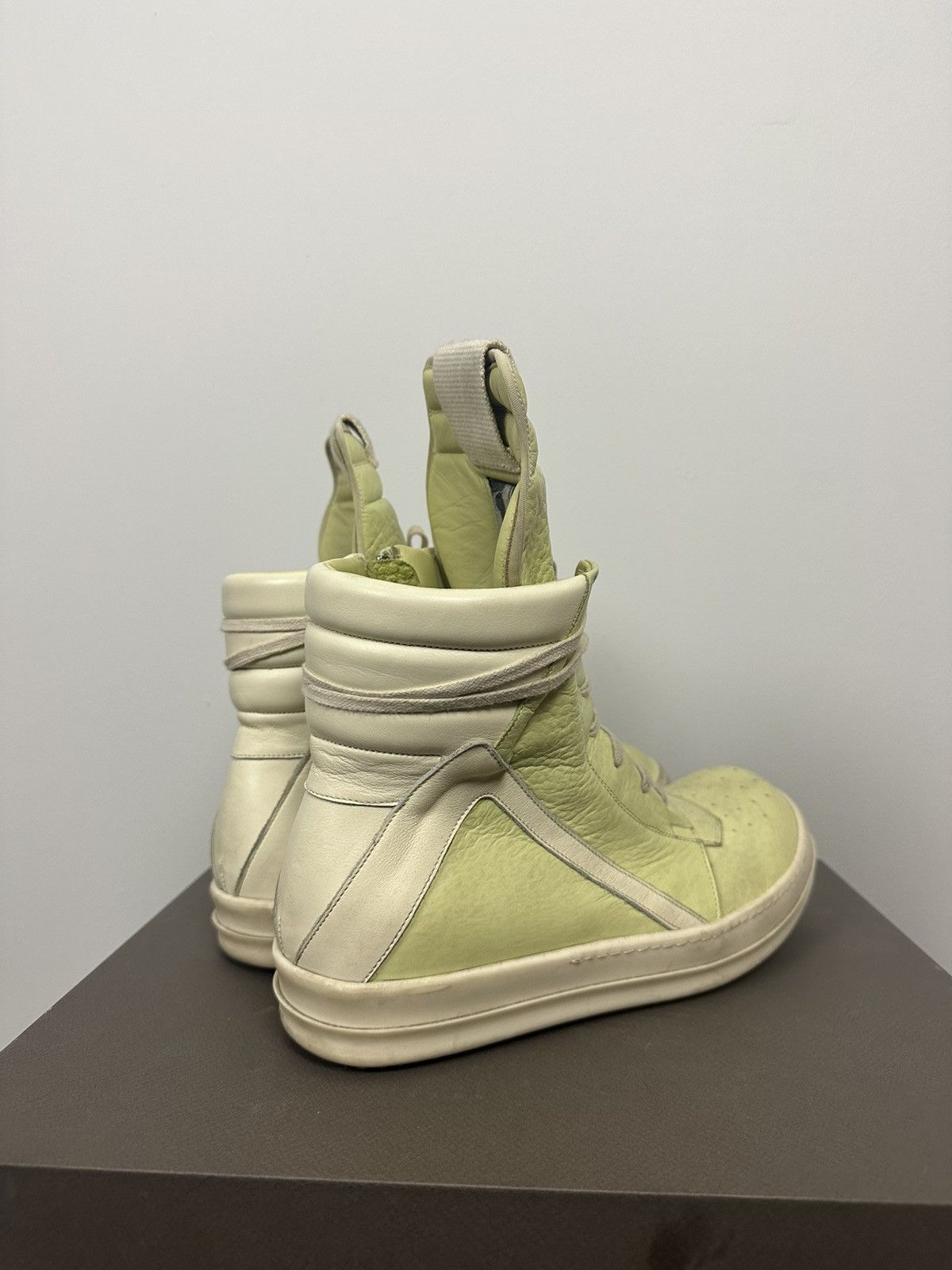 Rick Owens FW18 ‘SISYPHUS’ Lime Geobasket Sneakers Size US 10 / EU 43 - 9 Thumbnail