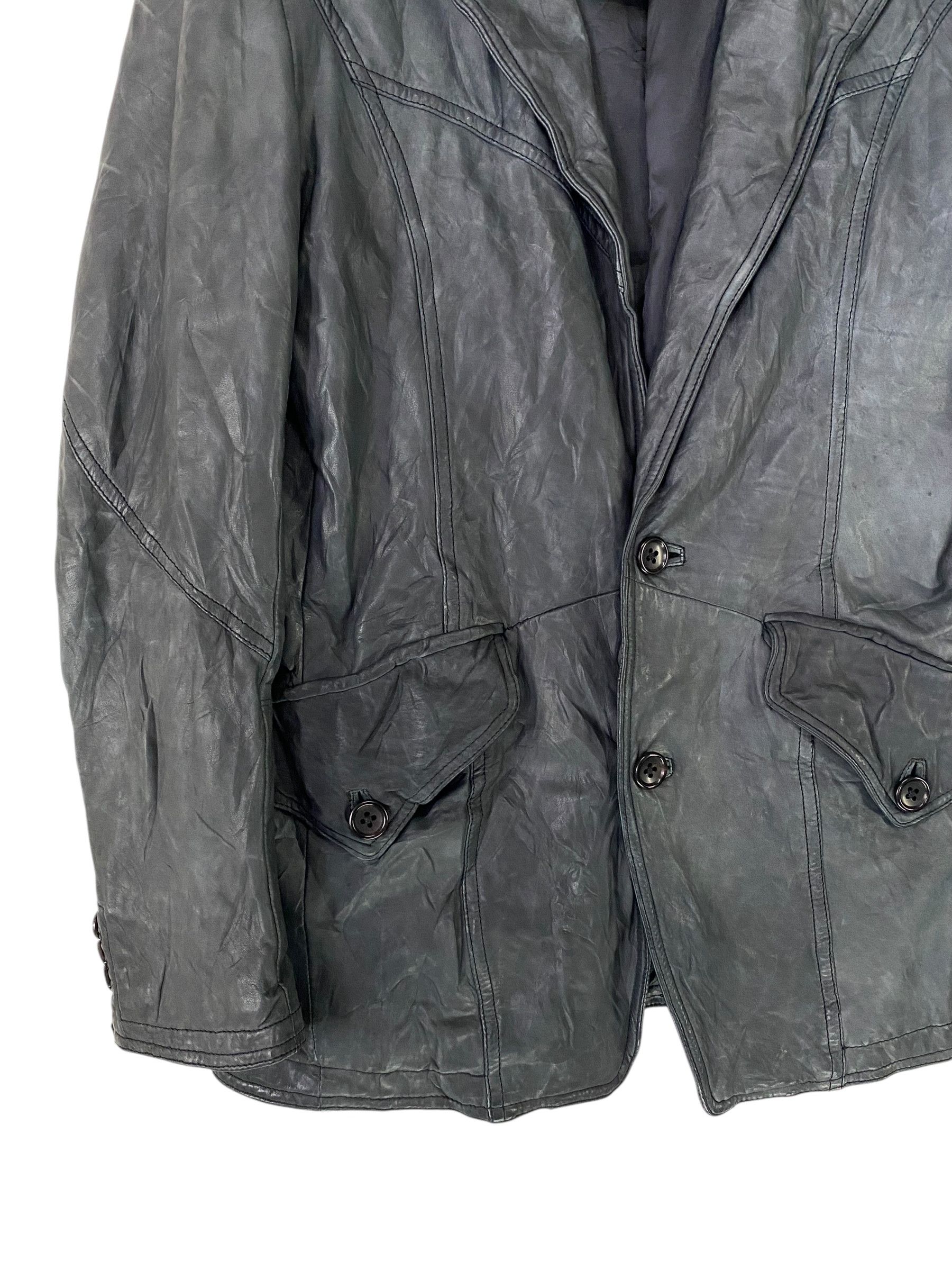 5351 POUR LES HOMMES Japanese designer rocker avantgarde punk leather jacket Size US XS / EU 42 / 0 - 5 Thumbnail