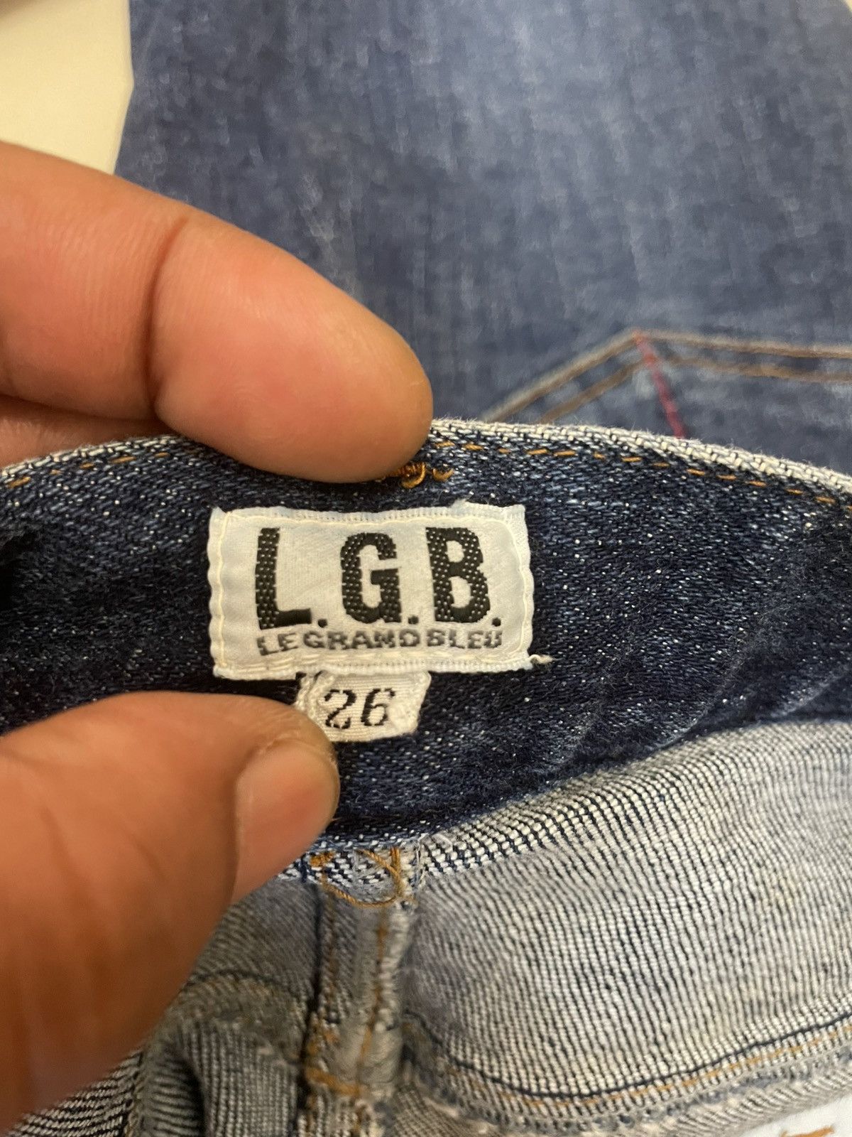 Le Grande Bleu (L.G.B.) LGB Strecthable Bootcut Distressed Jeans Size 30" / US 8 / IT 44 - 10 Thumbnail