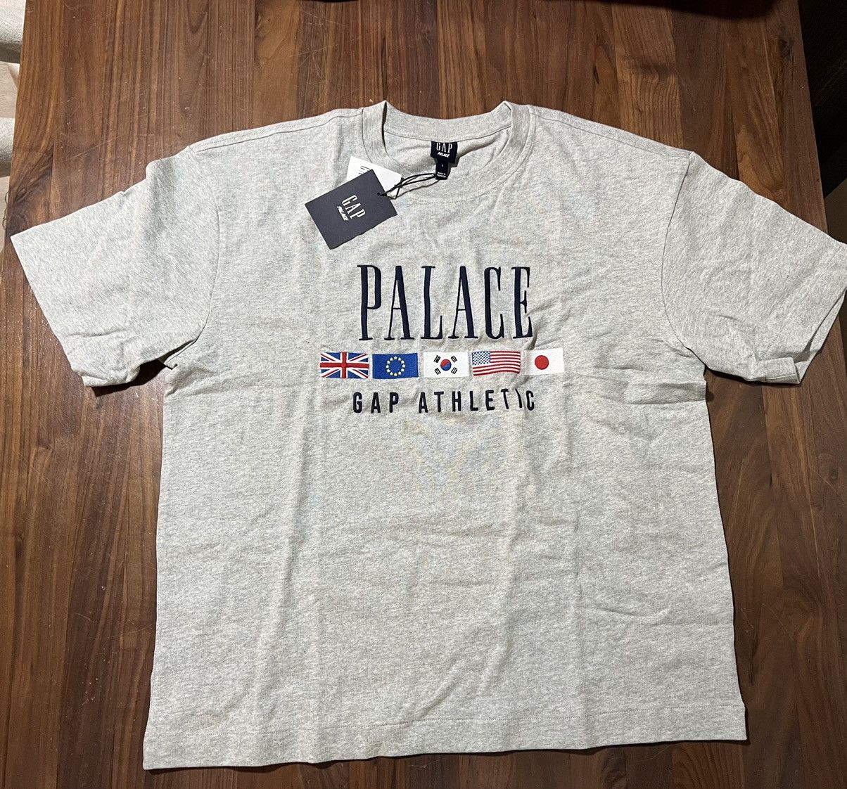 Gap Palace Gap Heavy Jersey T-Shirt Soft Cotton Logo Grey