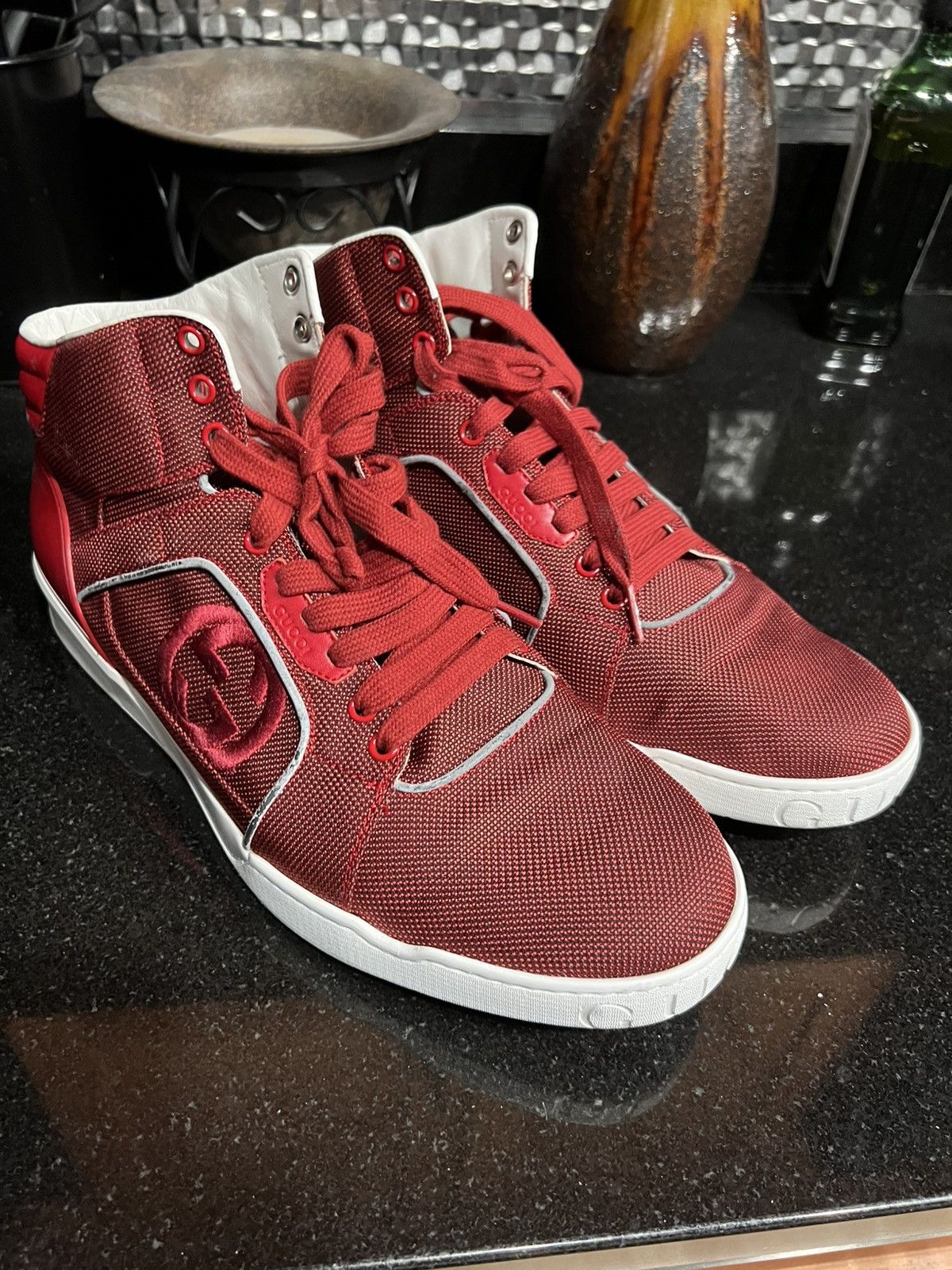 Gucci Gucci high top sneakers Size US 13 / EU 46 - 1 Thumbnail