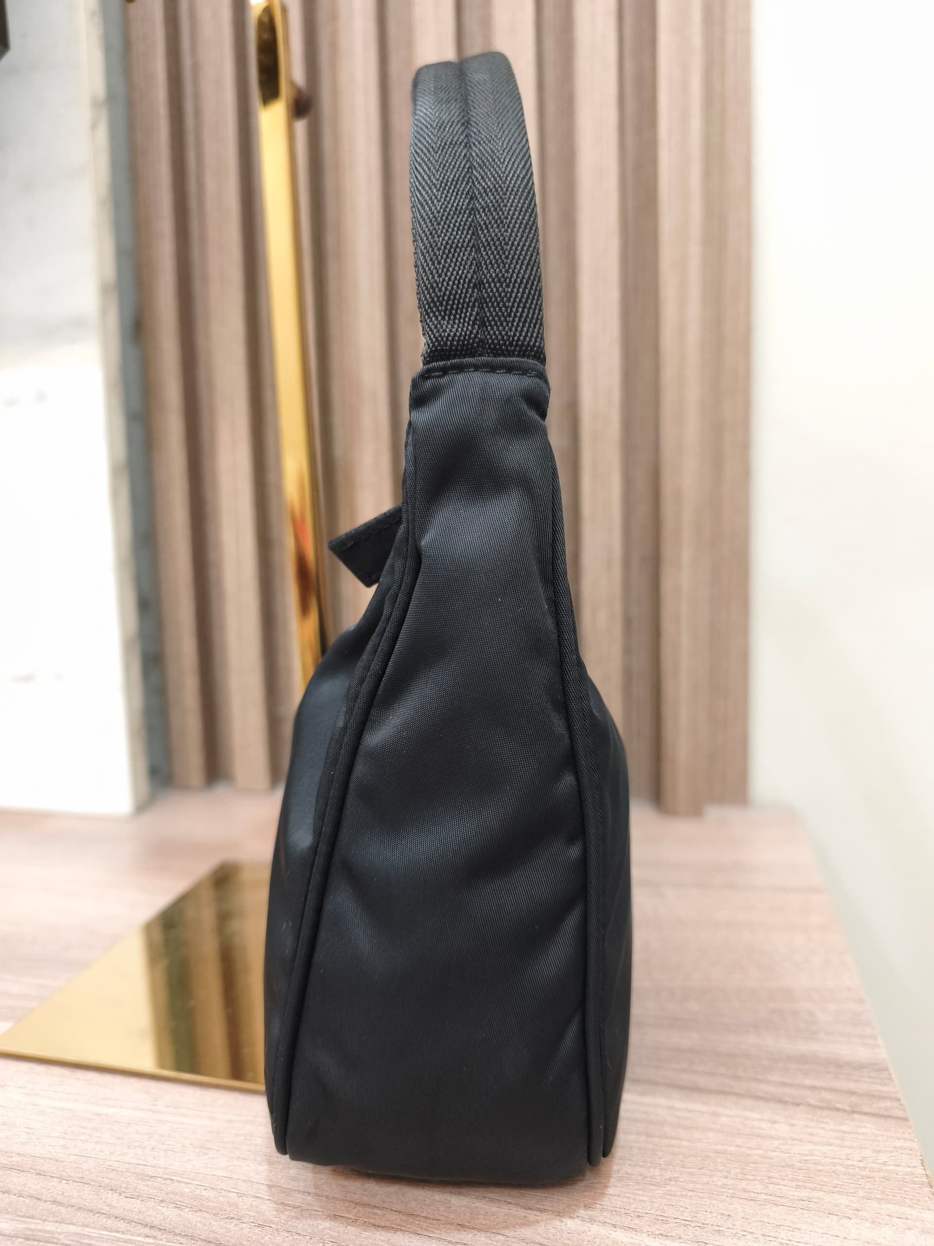 Prada Prada Black Nylon Mini Tessuto Shoulder Bag Size ONE SIZE - 5 Thumbnail