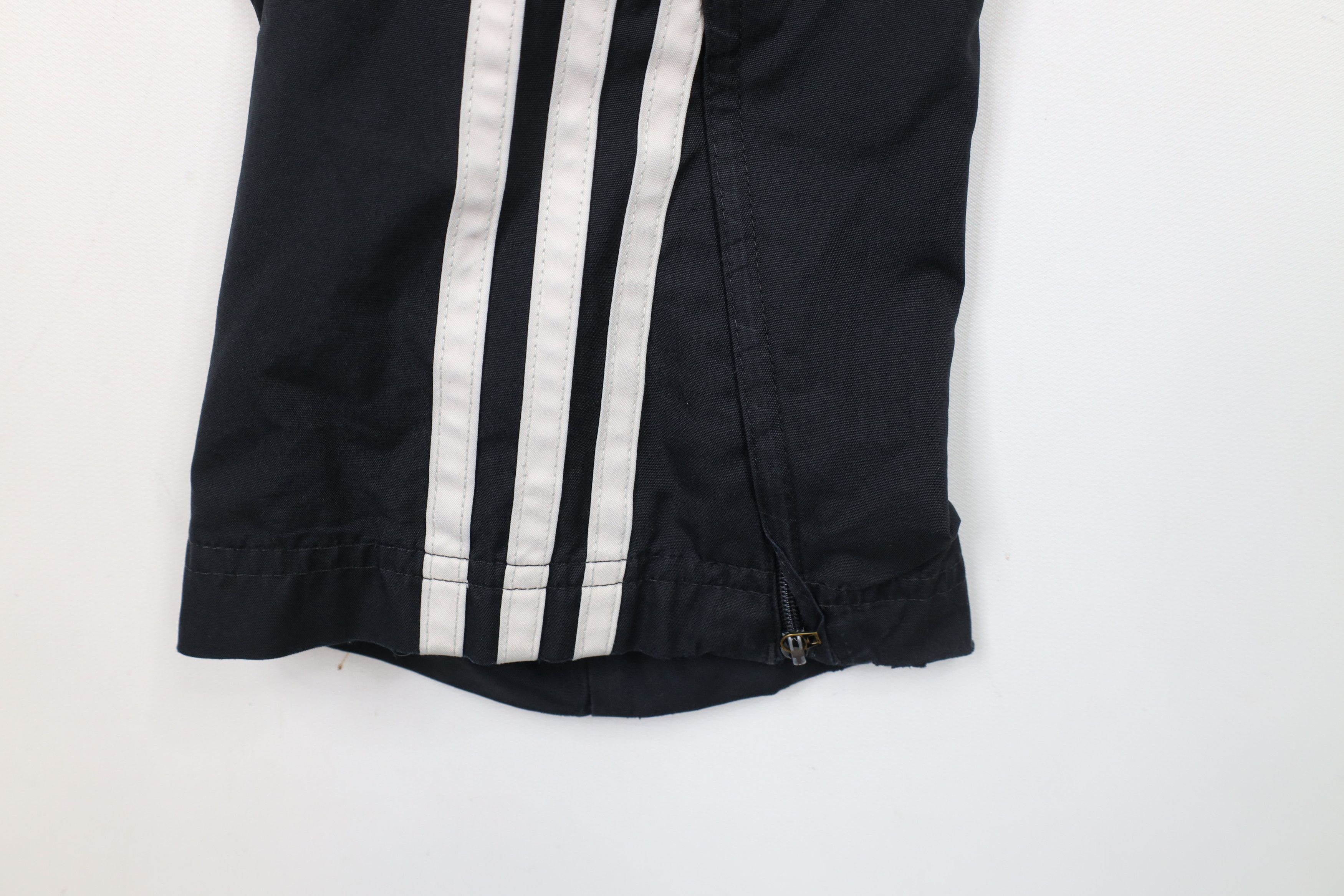 Adidas × Vintage Vintage 90s Adidas Spell Out Lined Wide Leg Pants Black Size US 36 / EU 52 - 5 Thumbnail