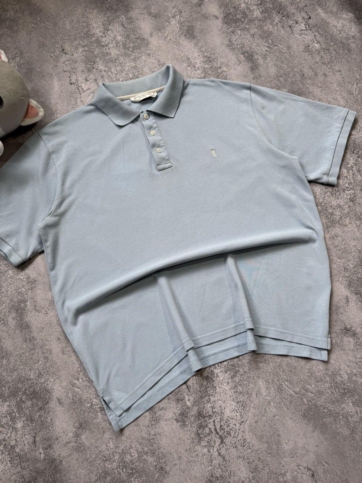 Vintage × Yves Saint Laurent YvesSaintLaurent YSL Polo Tee Size US XL / EU 56 / 4 - 2 Thumbnail