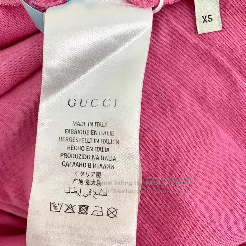 Gucci Gucci Pink logo printed cotton round-neck short-sleeved T- Size XS / US 0-2 / IT 36-38 - 7 Thumbnail