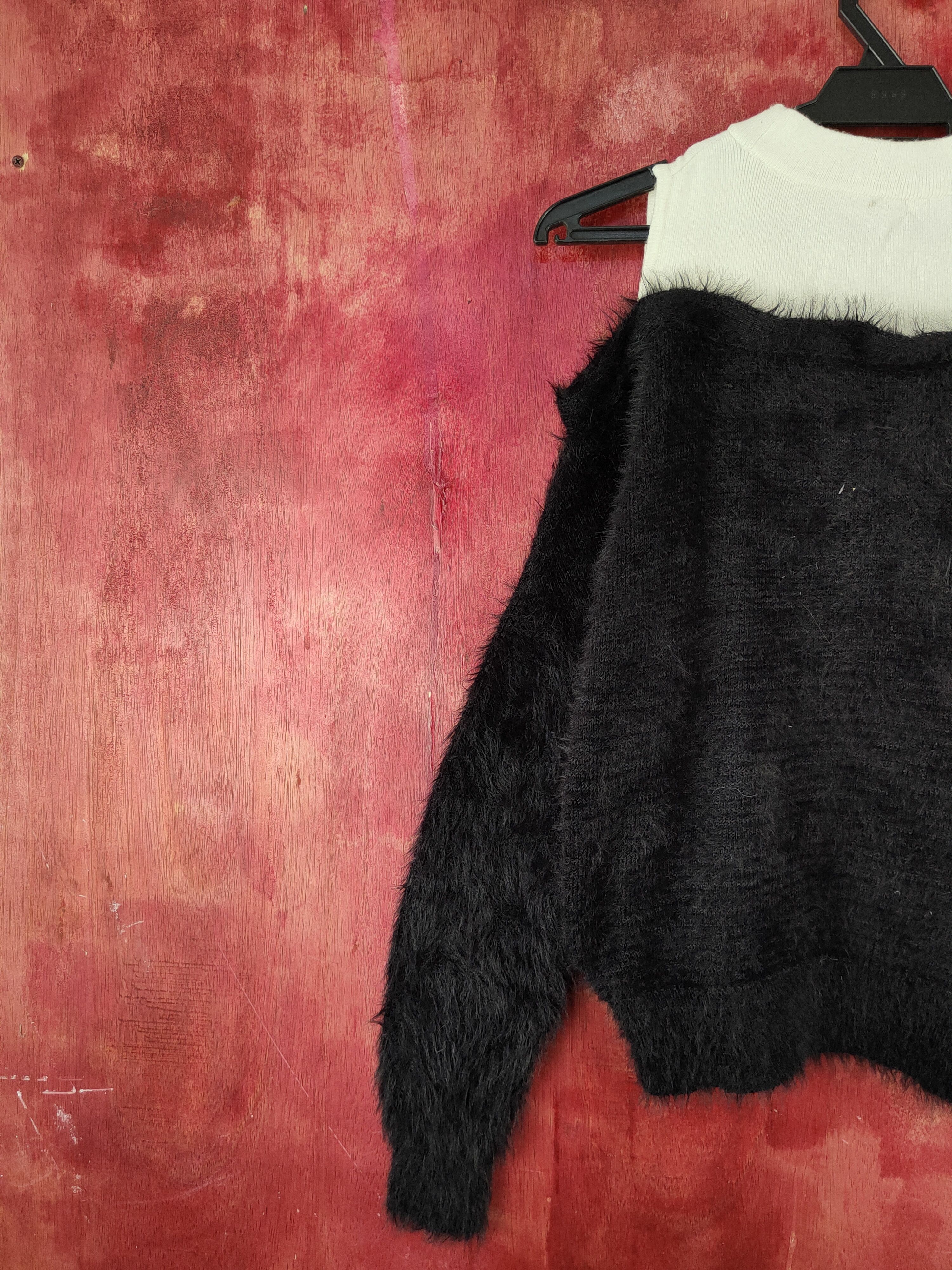 Japanese Brand × Vintage Cecil McBee Black Fur Mohair Knitwear Cardigan #S2073 Size M / US 6-8 / IT 42-44 - 8 Thumbnail
