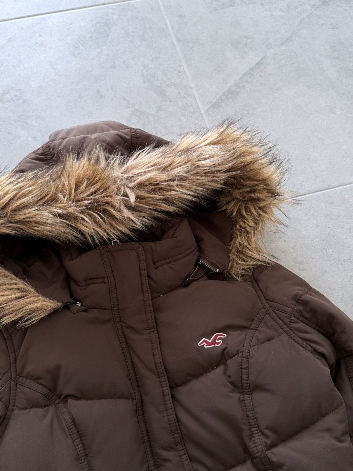 Hollister 2000s Y2K Hollister Hysteric Glamour Style Fur Hood Jacket Size US S / EU 44-46 / 1 - 2 Thumbnail