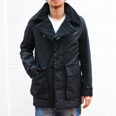 Nudie Jeans Nudie Jeans Perry Org, Back 2 Black denim waxed jacket