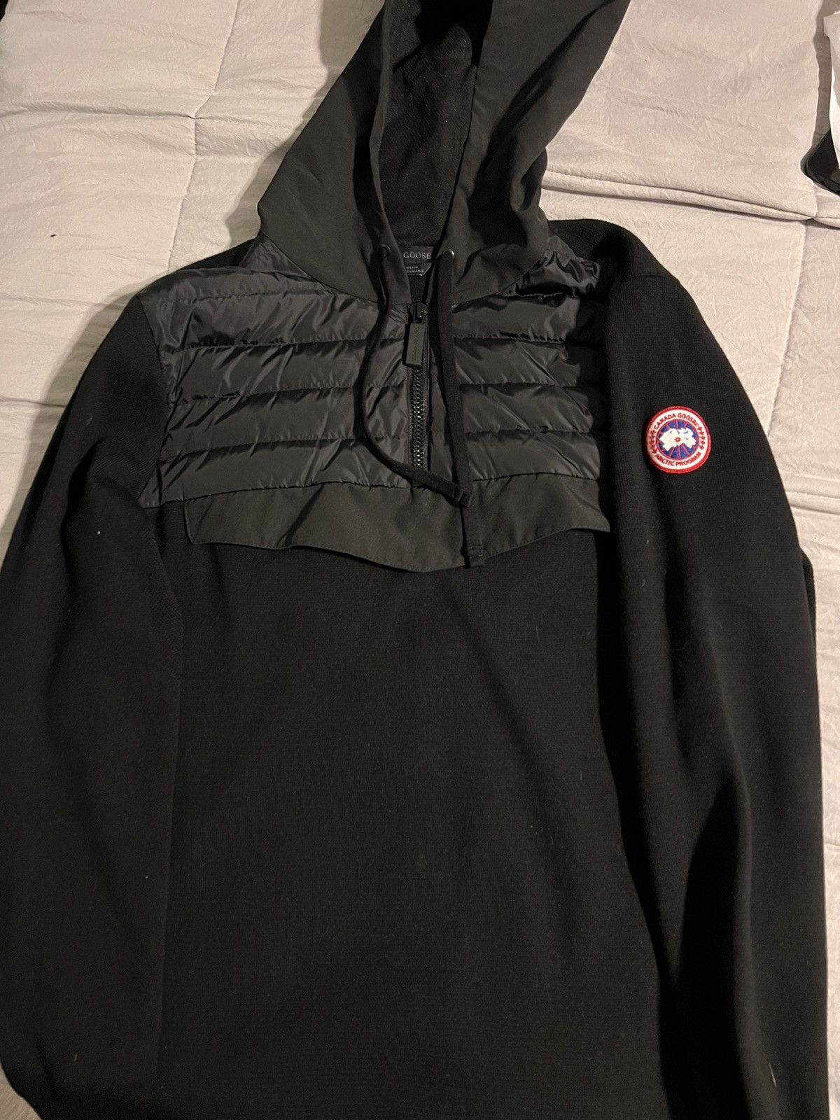 image of Canada Goose Hybrid Knit Anorak in Black, Men's (Size Large)
