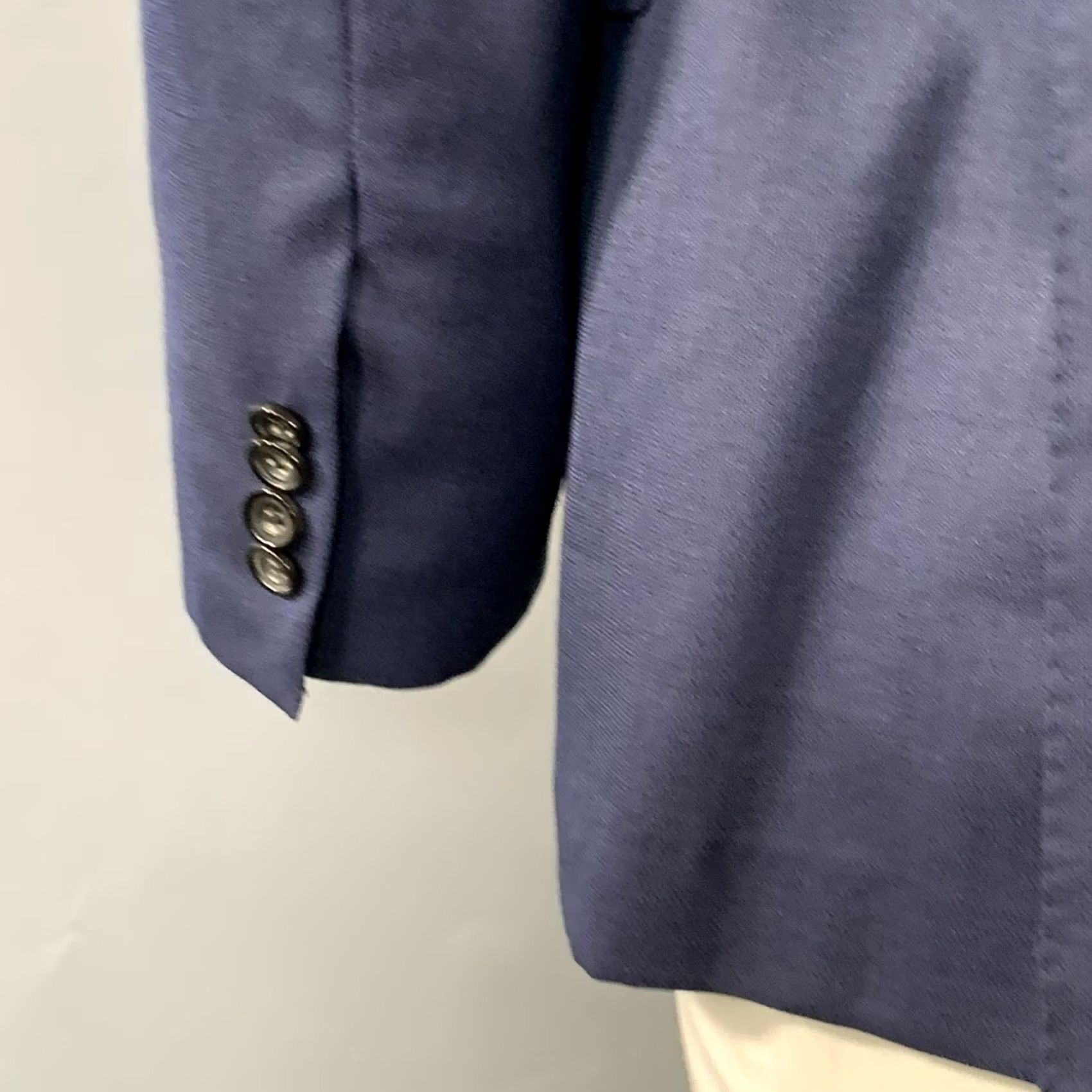 Vintage SARTORIO Size 44 Regular Navy Wool Notch Lapel Sport Coat Mens Size US S / EU 44-46 / 1 - 4 Thumbnail