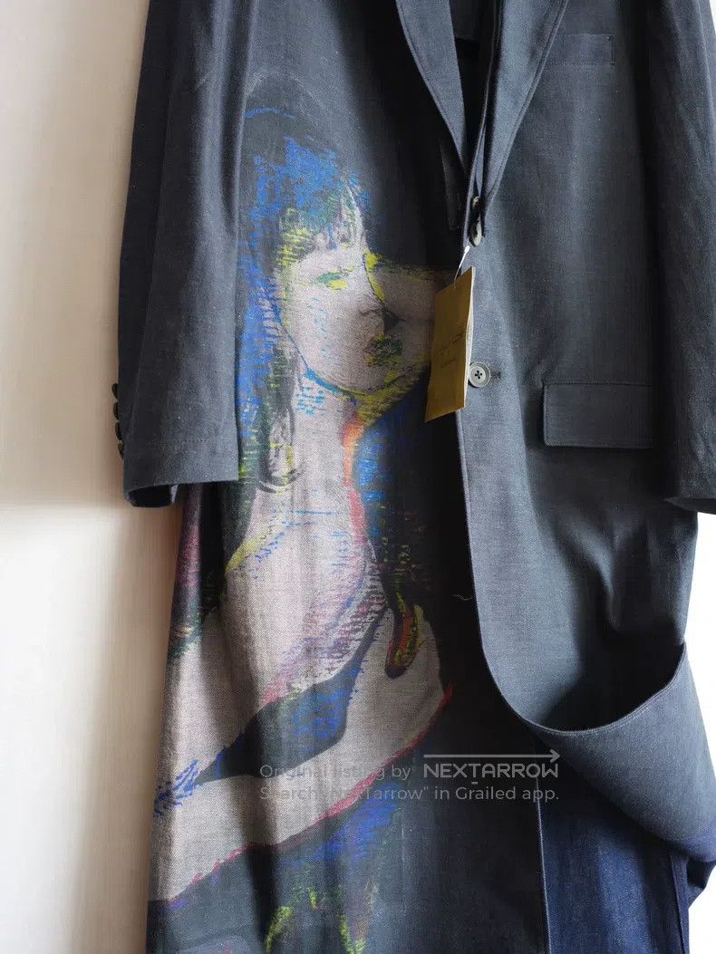 Yohji Yamamoto Yohji Yamamoto Portrait printed denim duster Size US XL / EU 56 / 4 - 3 Thumbnail