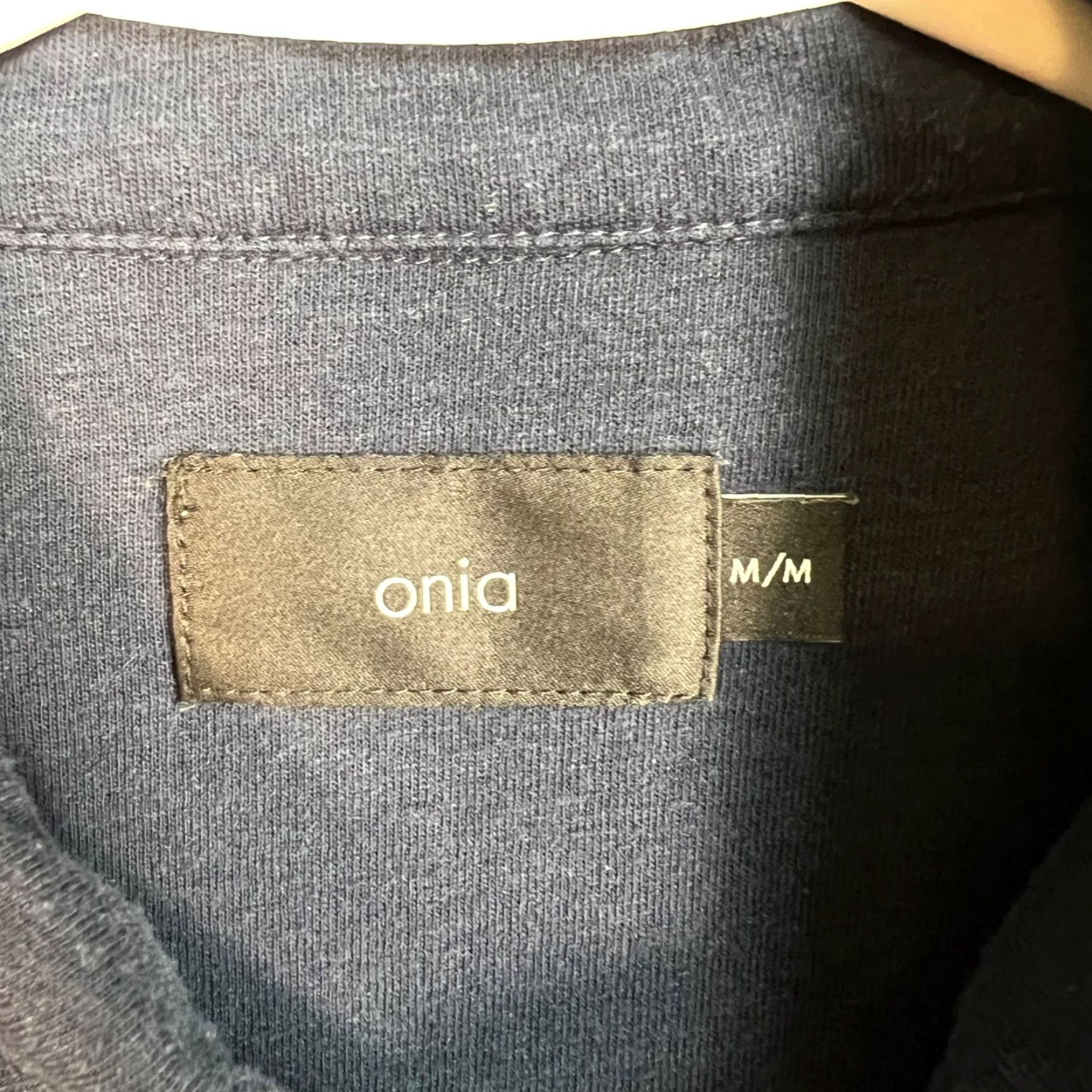 Onia Onia Mens Short Sleeve Button-Up Shirt Medium Linen & Polyester Dark Blue Size US M / EU 48-50 / 2 - 3 Thumbnail