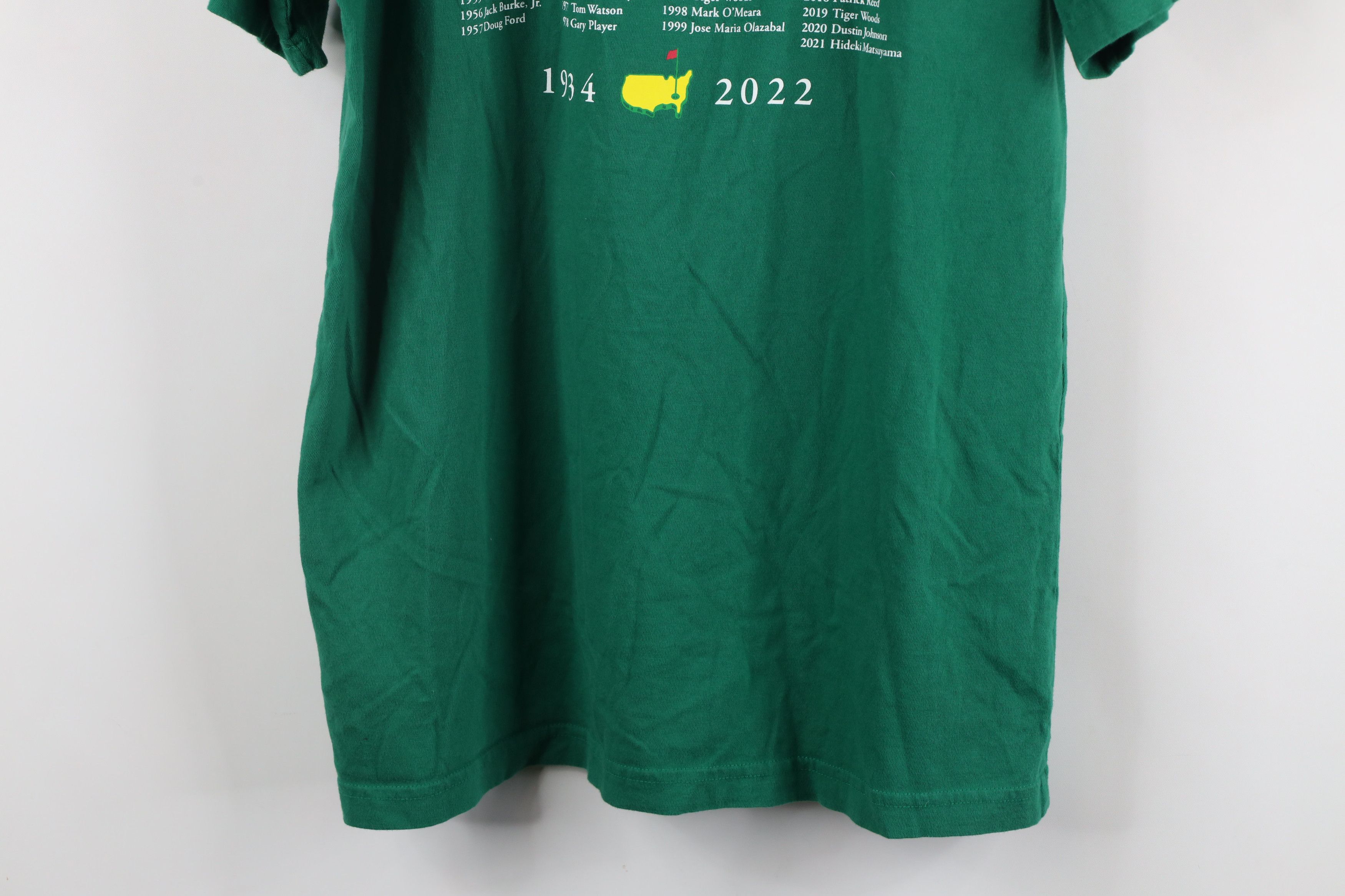 Vintage The Masters 2022 Short Sleeve Golfing T-Shirt Green Cotton Size US M / EU 48-50 / 2 - 11 Thumbnail