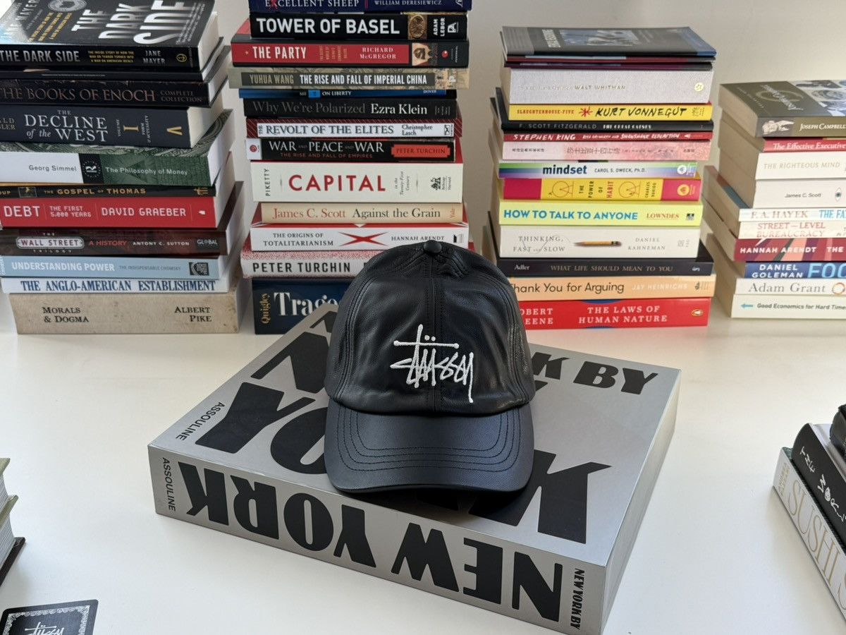 Stussy Stüssy Leather 6 Panel Strapback Hat | Grailed