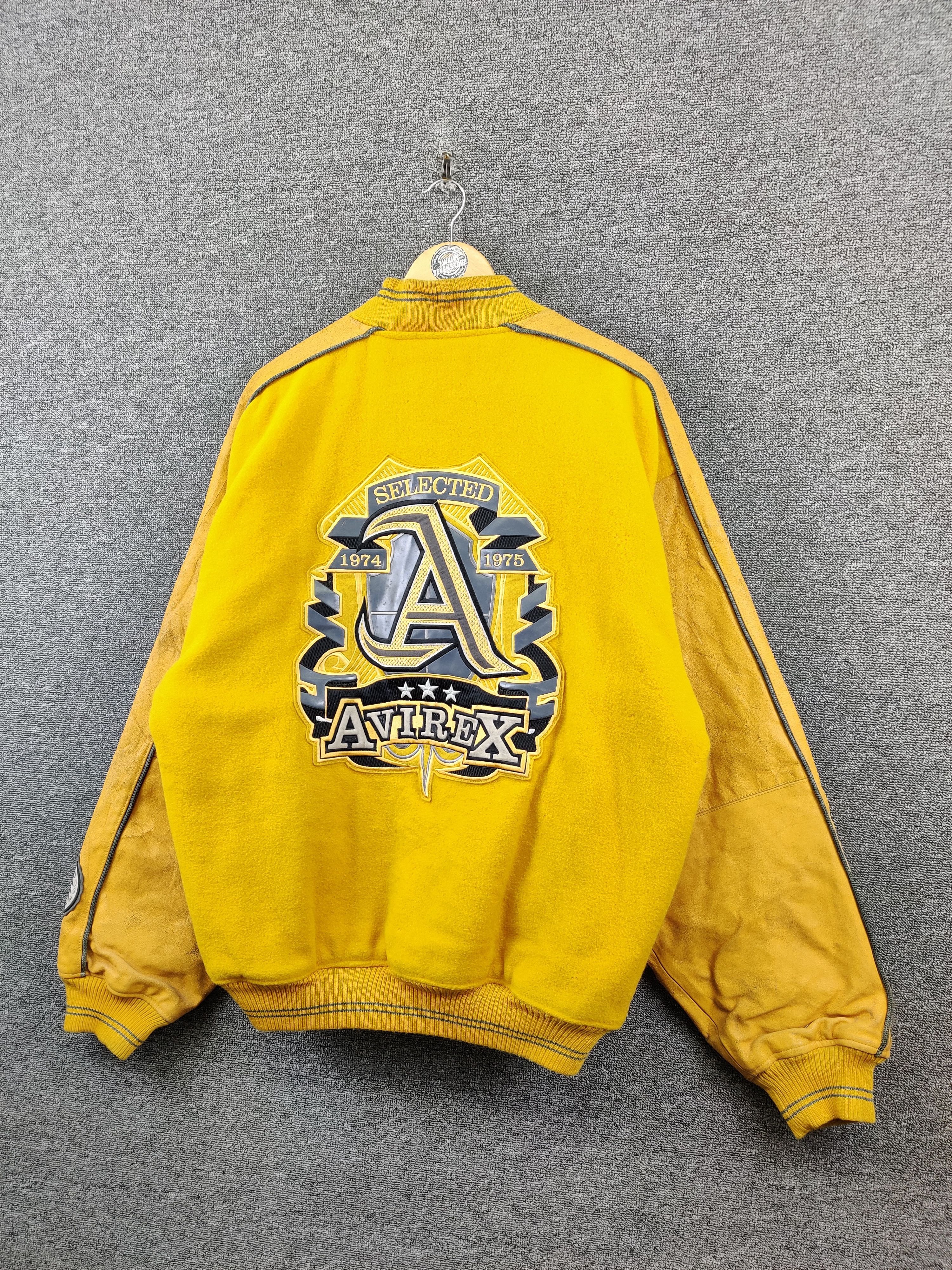 Avirex Vintage 90s Avirex Reversible Wool Varsity Leather Jacket Size US M / EU 48-50 / 2 - 2 Thumbnail