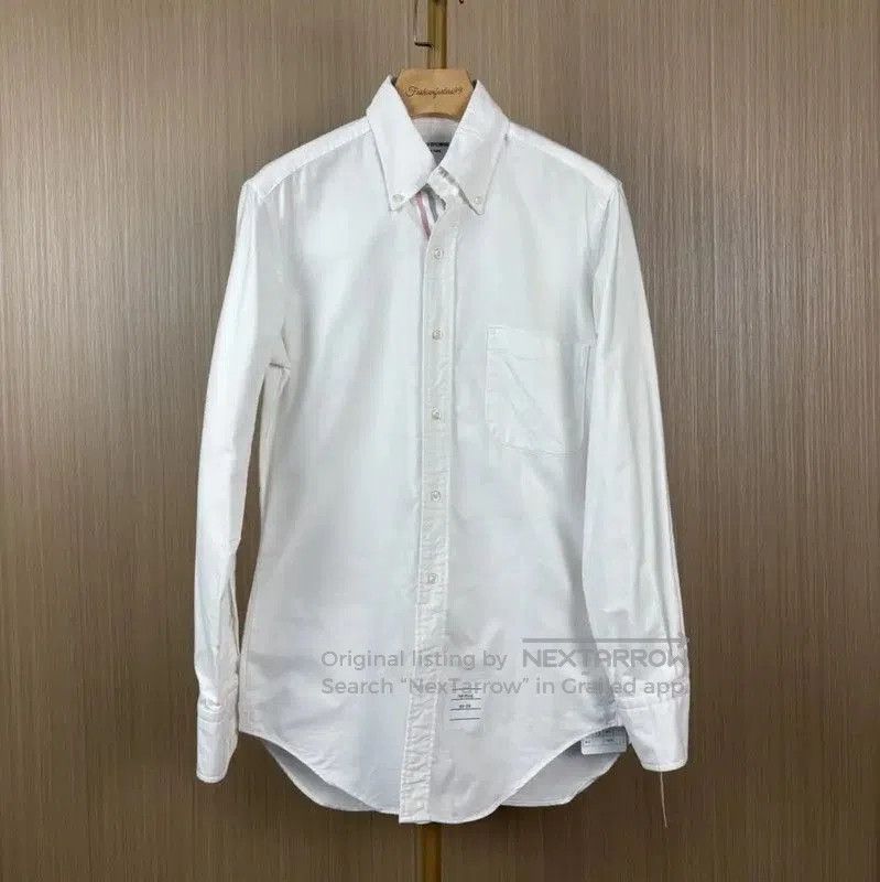 Thom Browne Thom Browne White Cotton Long Sleeve Shirt . Size S / US 4 / IT 40 - 1 Thumbnail