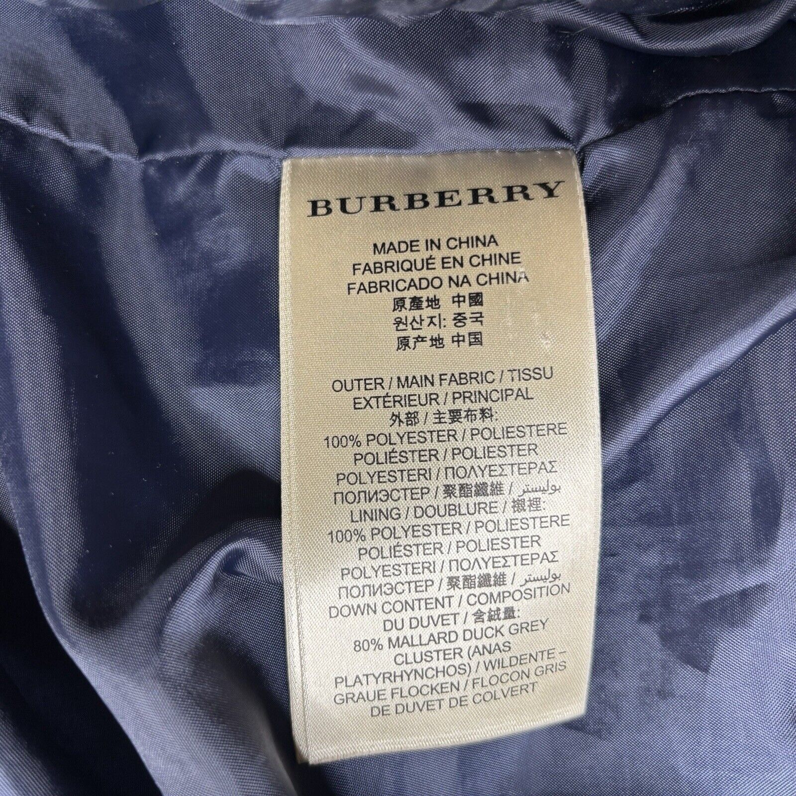 Burberry Burberry Brit W's Navy Down Parka Coat XS Size XS / US 0-2 / IT 36-38 - 11 Thumbnail