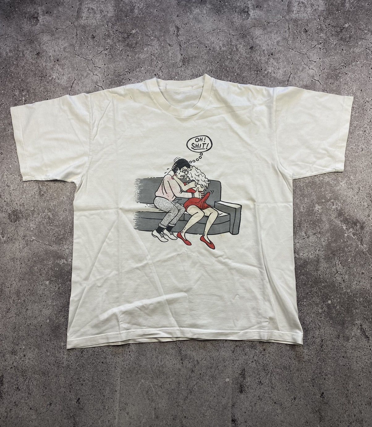 Vintage Vintage 90's Sex Oh Shit Humor T-Shirt rare retro hype Size US M / EU 48-50 / 2 - 1 Thumbnail