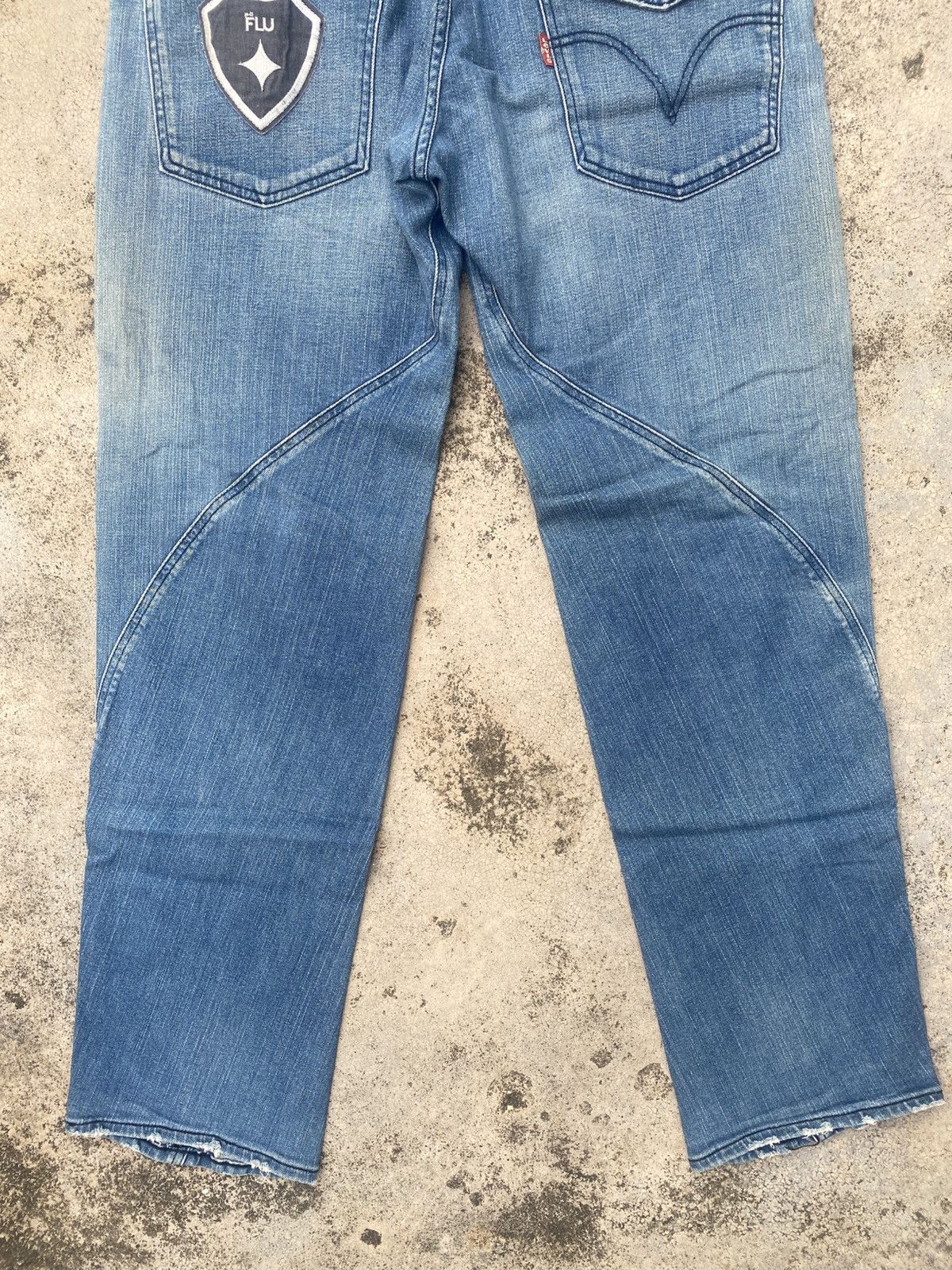 Designer × Levi's Levis Collabration With Flu Blue Gammy Jeans Size US 33 - 18 Thumbnail