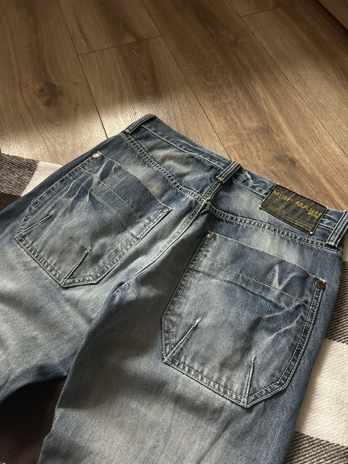 Vintage Vintage Mish Mash biker denim jeans elwood jeans mens Size US 32 / EU 48 - 4 Thumbnail