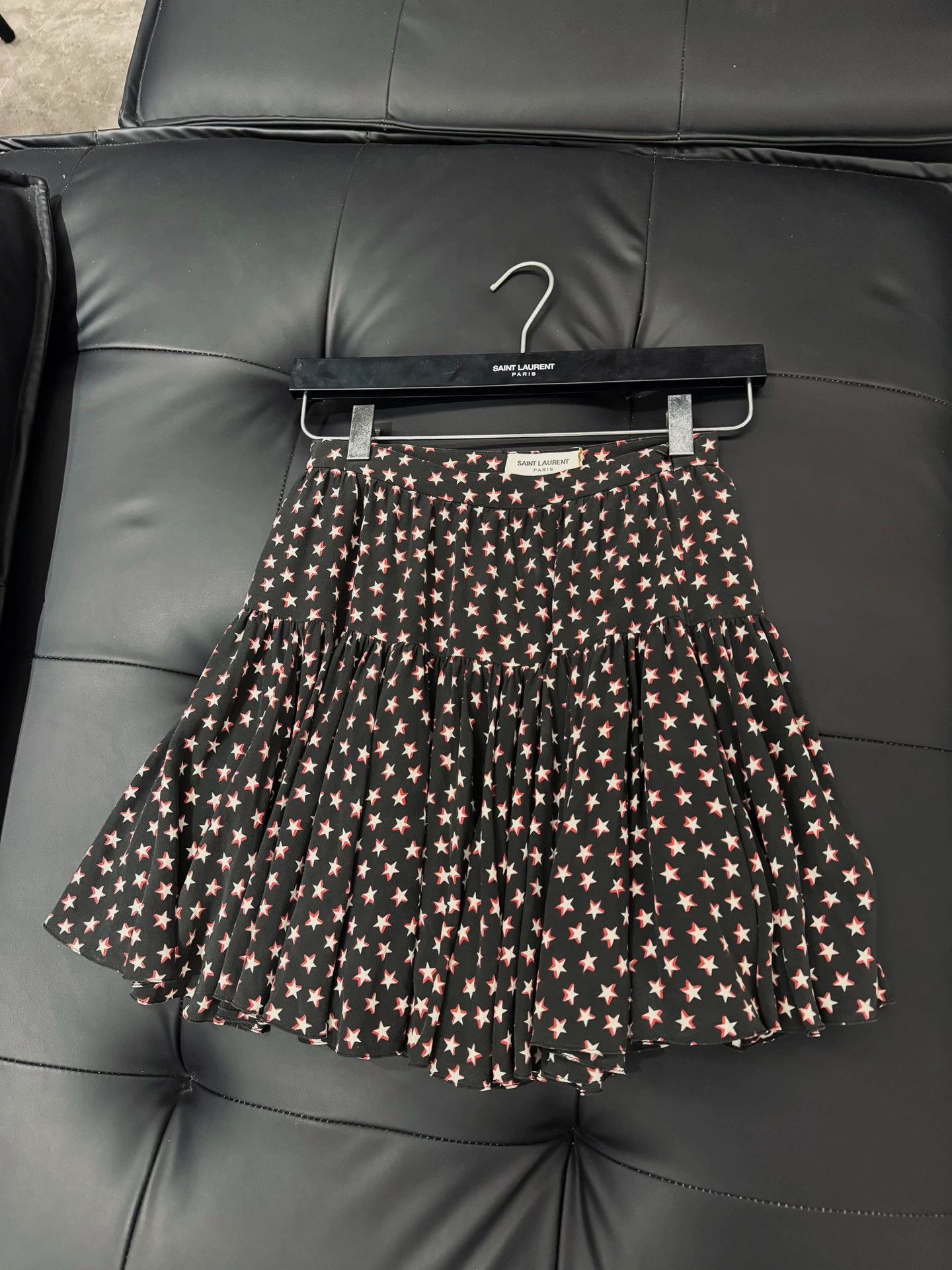 Saint Laurent Paris SLP 19SS 100% Silk Star Midi Skirt Women's 36 Size 26" / US 2 / IT 38 - 1 Thumbnail