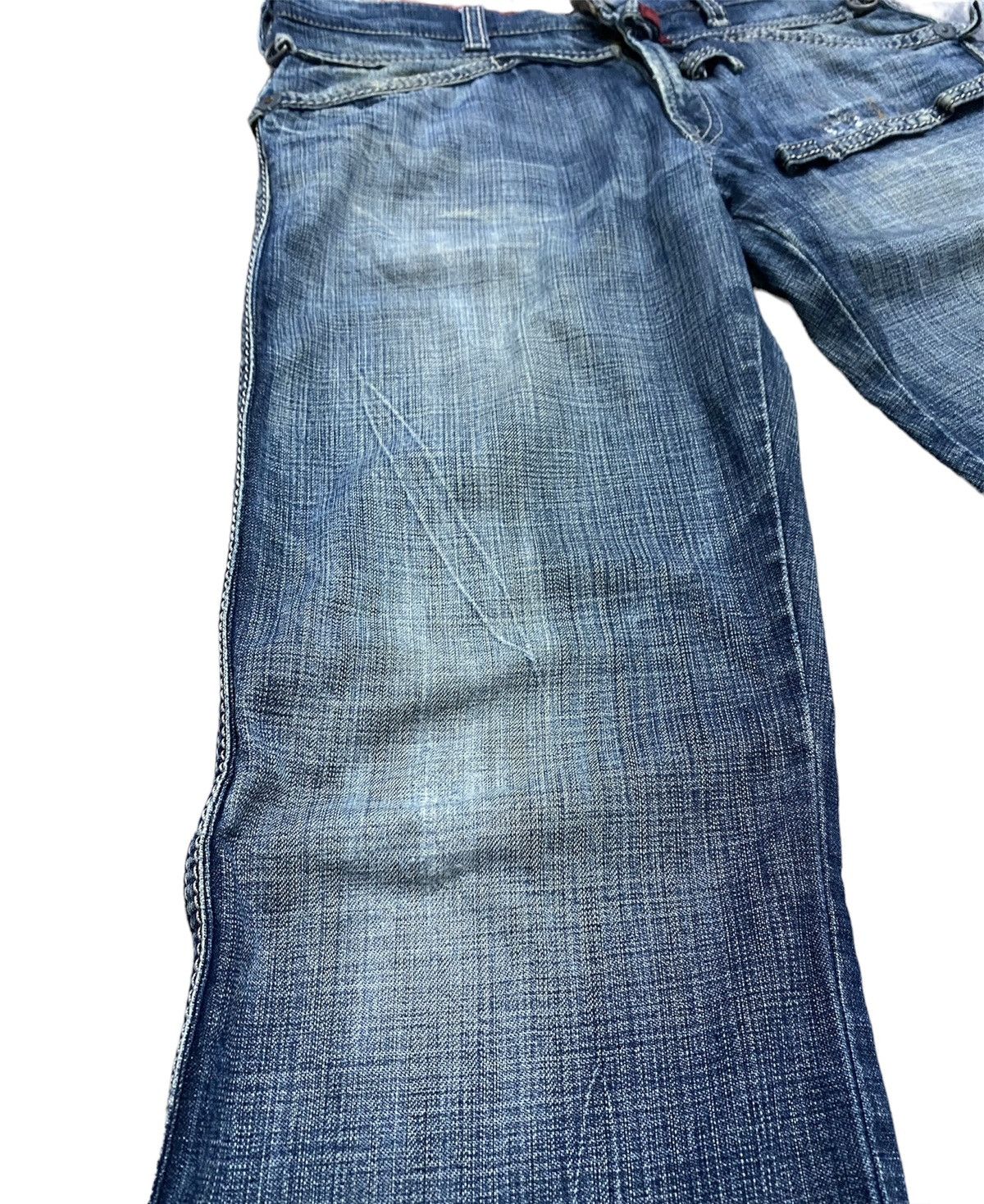 Marithe + Francois Girbaud Vintage MFG Lace Up Distressed Jeans Size US 31 - 6 Thumbnail