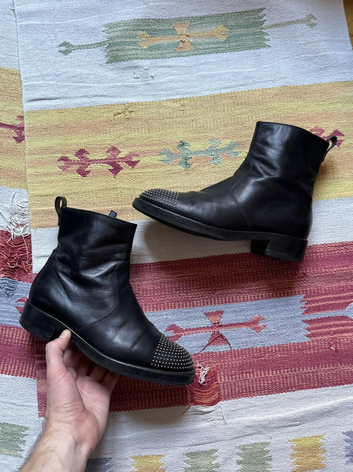 Vintage 00’s Gucci High Genuine Leather Biker Black Boots