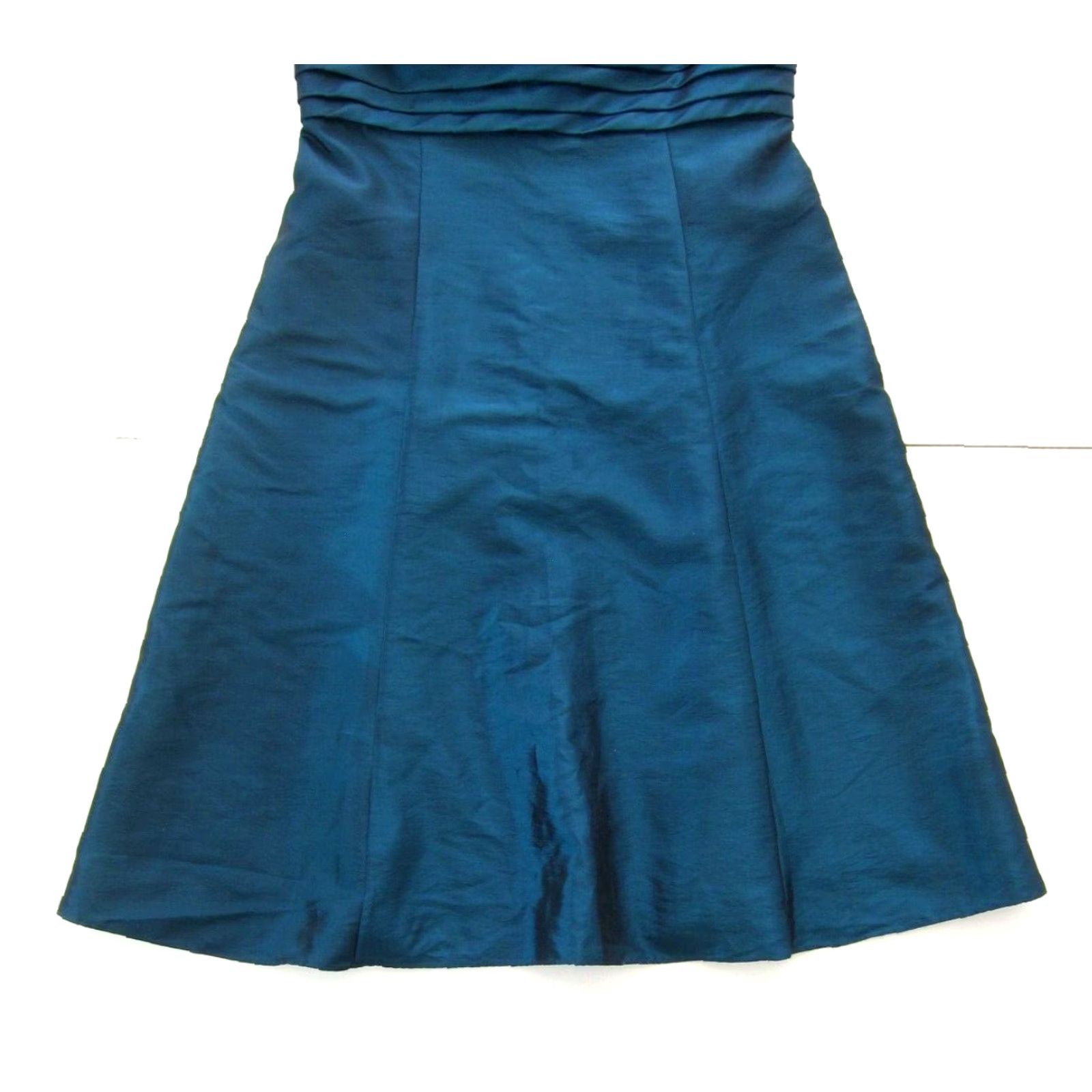 Vintage JS Boutique Green Taffeta V-Neck Pleated Sheath Tank Dress Women 10 Size L / US 10 / IT 46 - 8 Thumbnail
