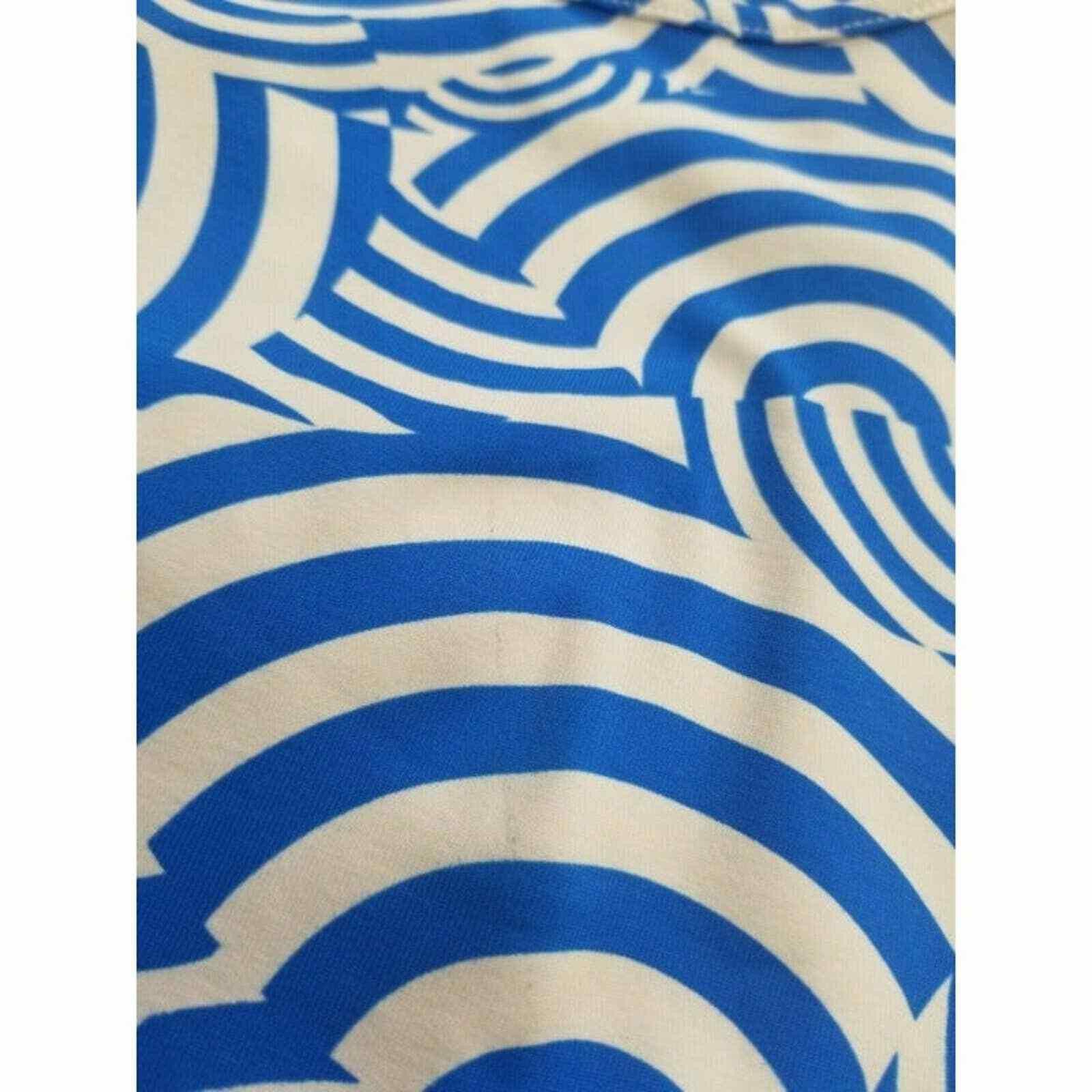 Molly Goddard Menswear Melly M Short Sleeve Shirt Dress Blue White Swirl Stipes See Size ONE SIZE - 9 Thumbnail