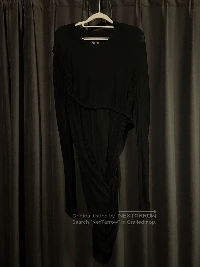 Rick Owens Rick Owens Black Asymmetrical Long-Sleeve Undergarment Size US XS / EU 42 / 0 - 1 Thumbnail