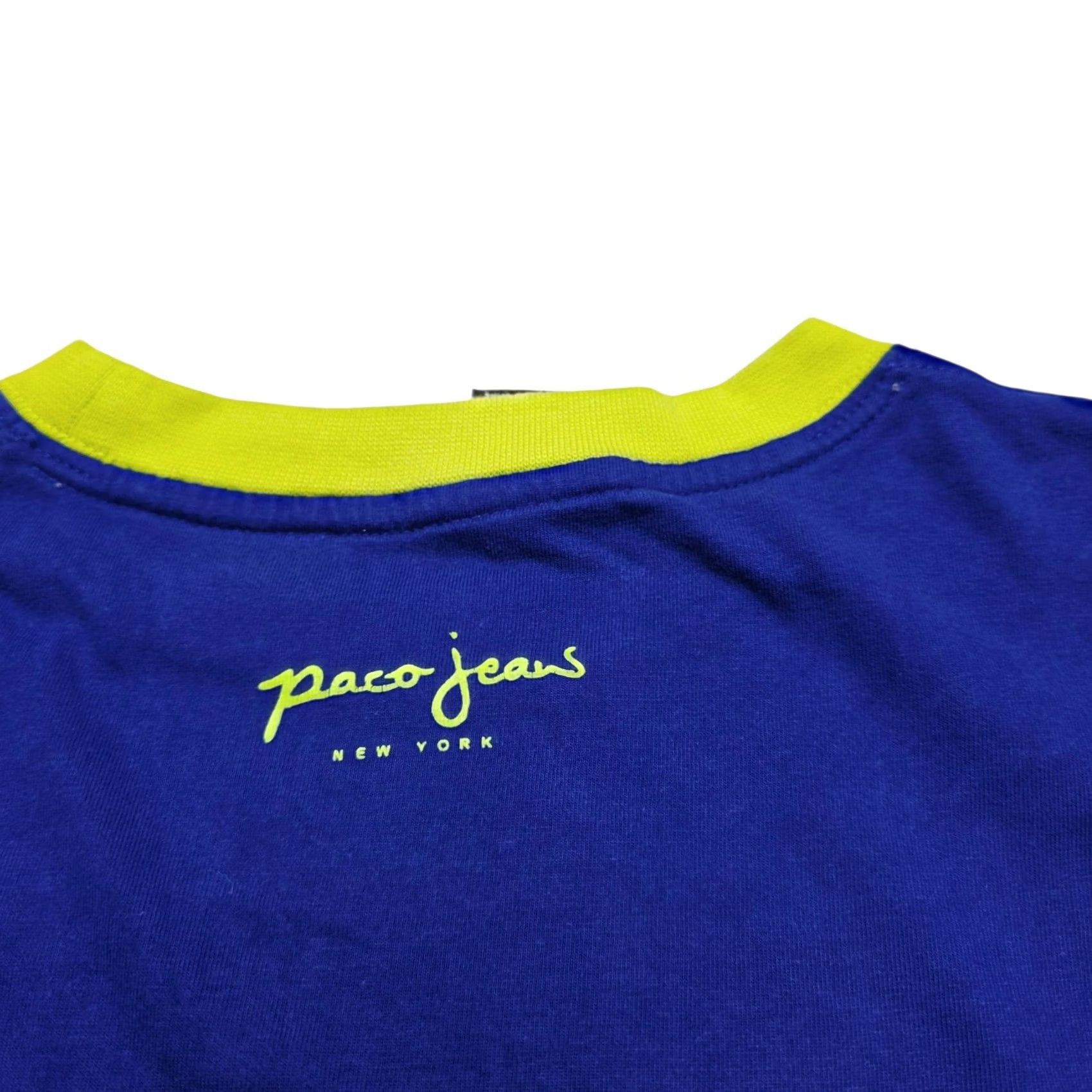 Vintage VINTAGE Paco Jeans New York T-Shirt Mens 90s Spellout Size XL Blue Green Size US XL / EU 56 / 4 - 3 Thumbnail