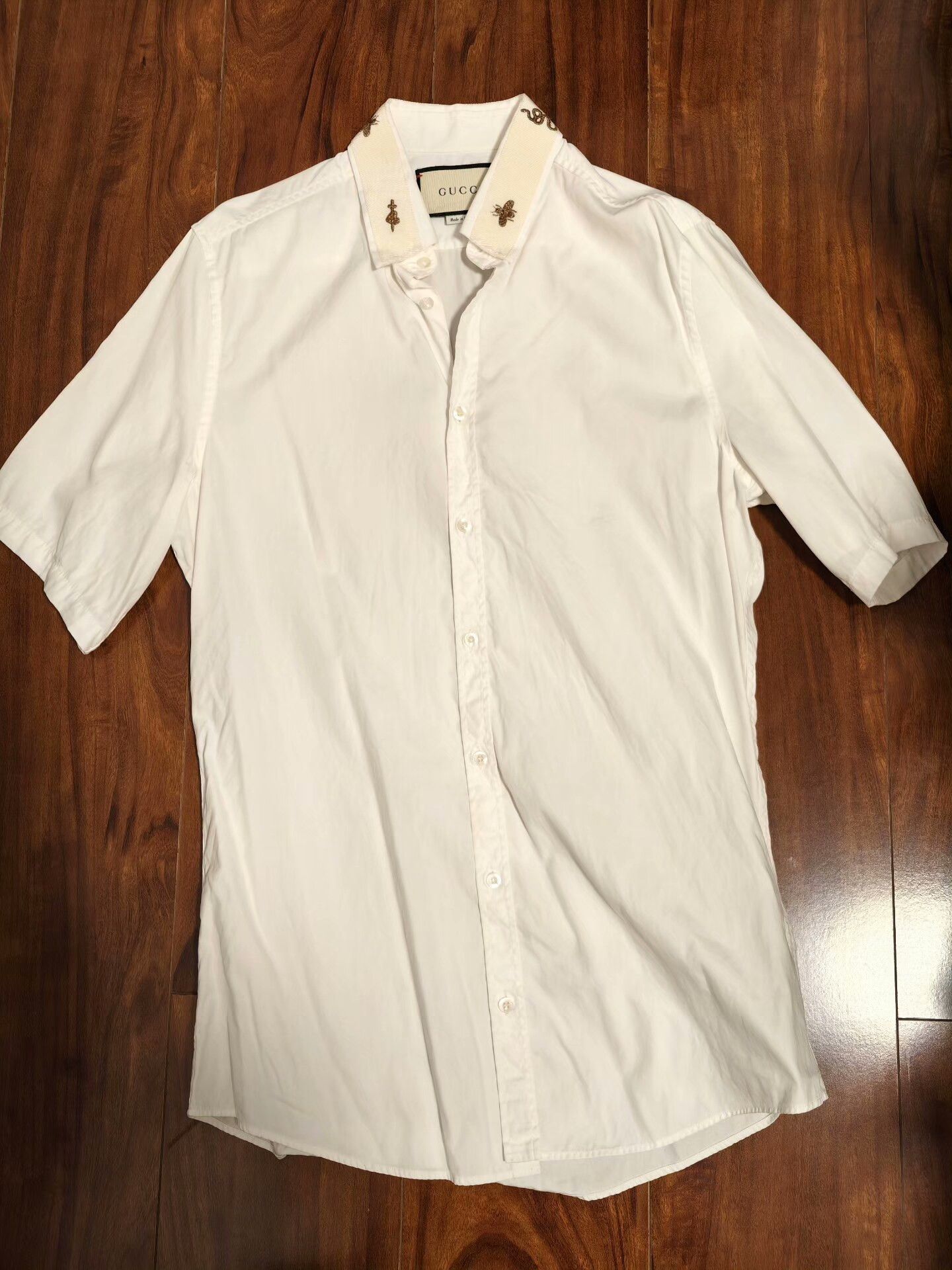 Gucci Gucci White Collar Embroidery Autumn Winter Shirt Size XS / US 0-2 / IT 36-38 - 1 Thumbnail