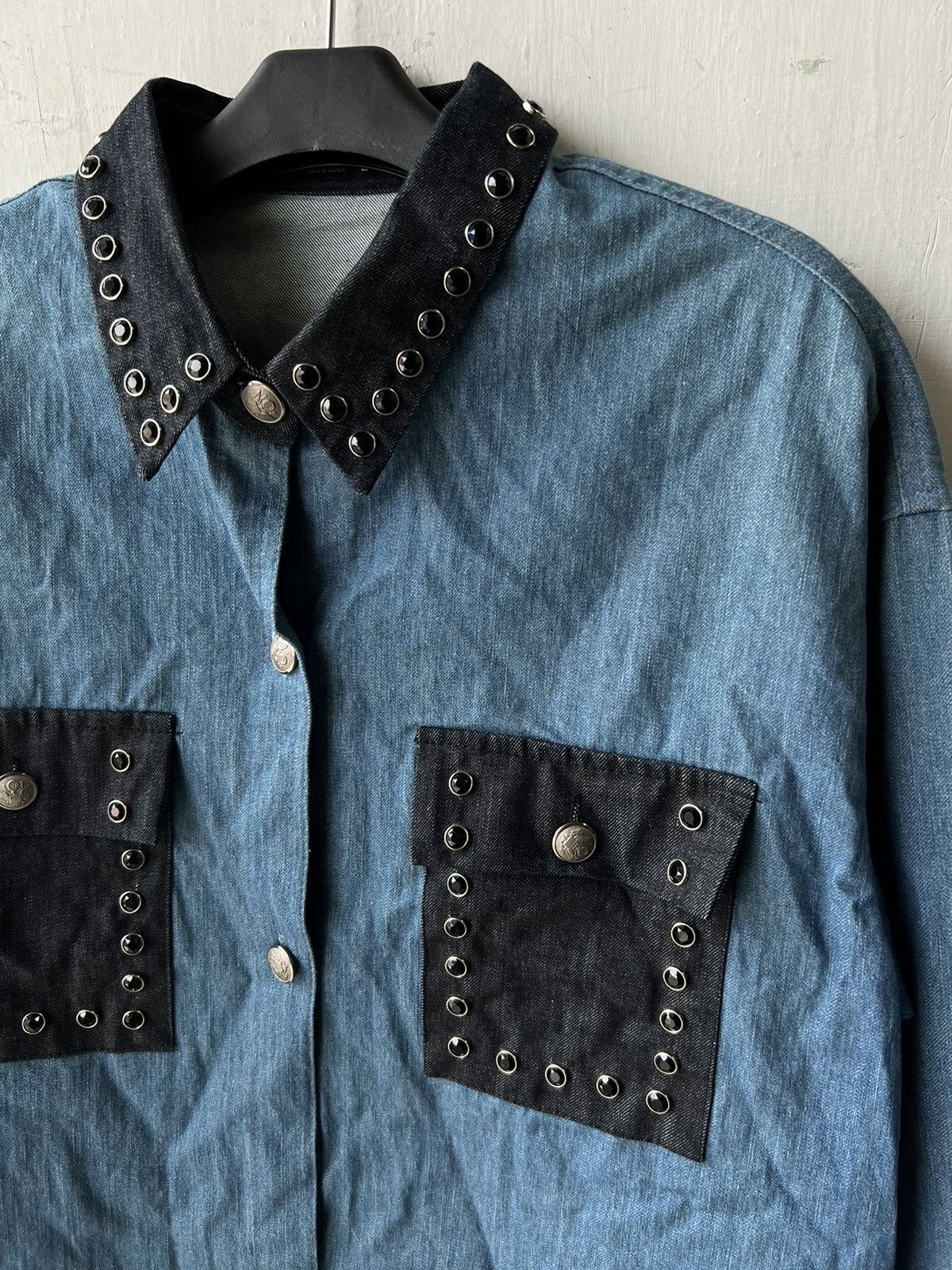20471120 × Japanese Brand Studded Denim Shirt Bec Size US M / EU 48-50 / 2 - 2 Thumbnail