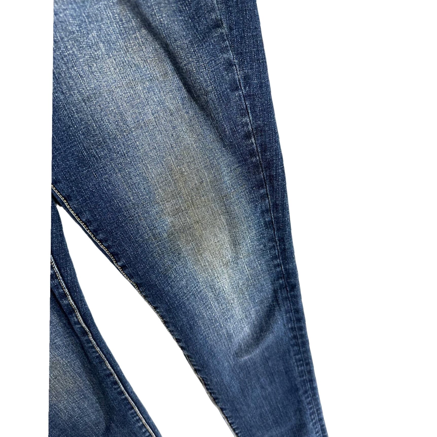 BKE BKE Jeans Skinny Womens Size 27 Dark Blue Denim Cotton Blend Stains 5-Pocket Regular Inseam 30 Size 27" / US 4 / IT 40 - 6 Thumbnail