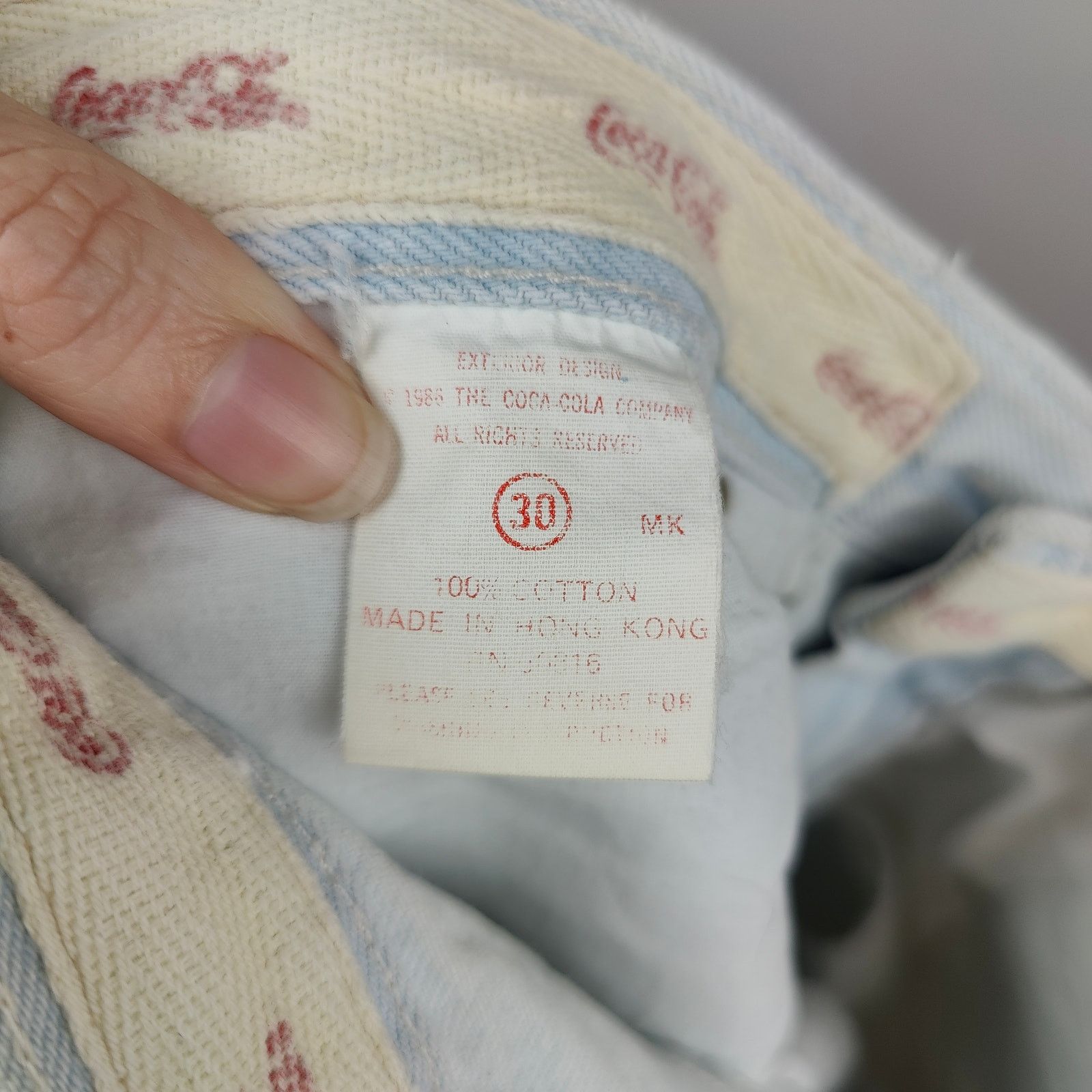 Coca Cola Vintage Coca Cola Jeans Mens 30 Light Wash Straight Fit 80s Size US 30 / EU 46 - 11 Thumbnail