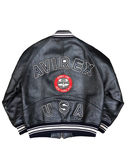 Vintage Avirex USA Vintage Varsity Bomber Icon Leather | Grailed