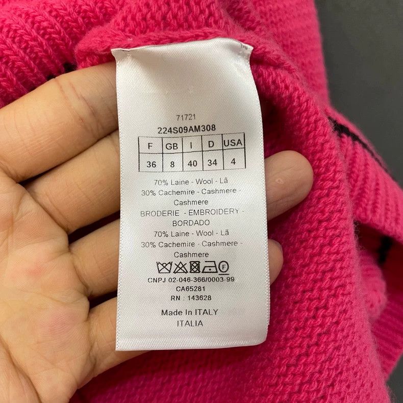 Dior Dior Pink five-pointed star knitted short sleeves Size XS / US 0-2 / IT 36-38 - 6 Thumbnail