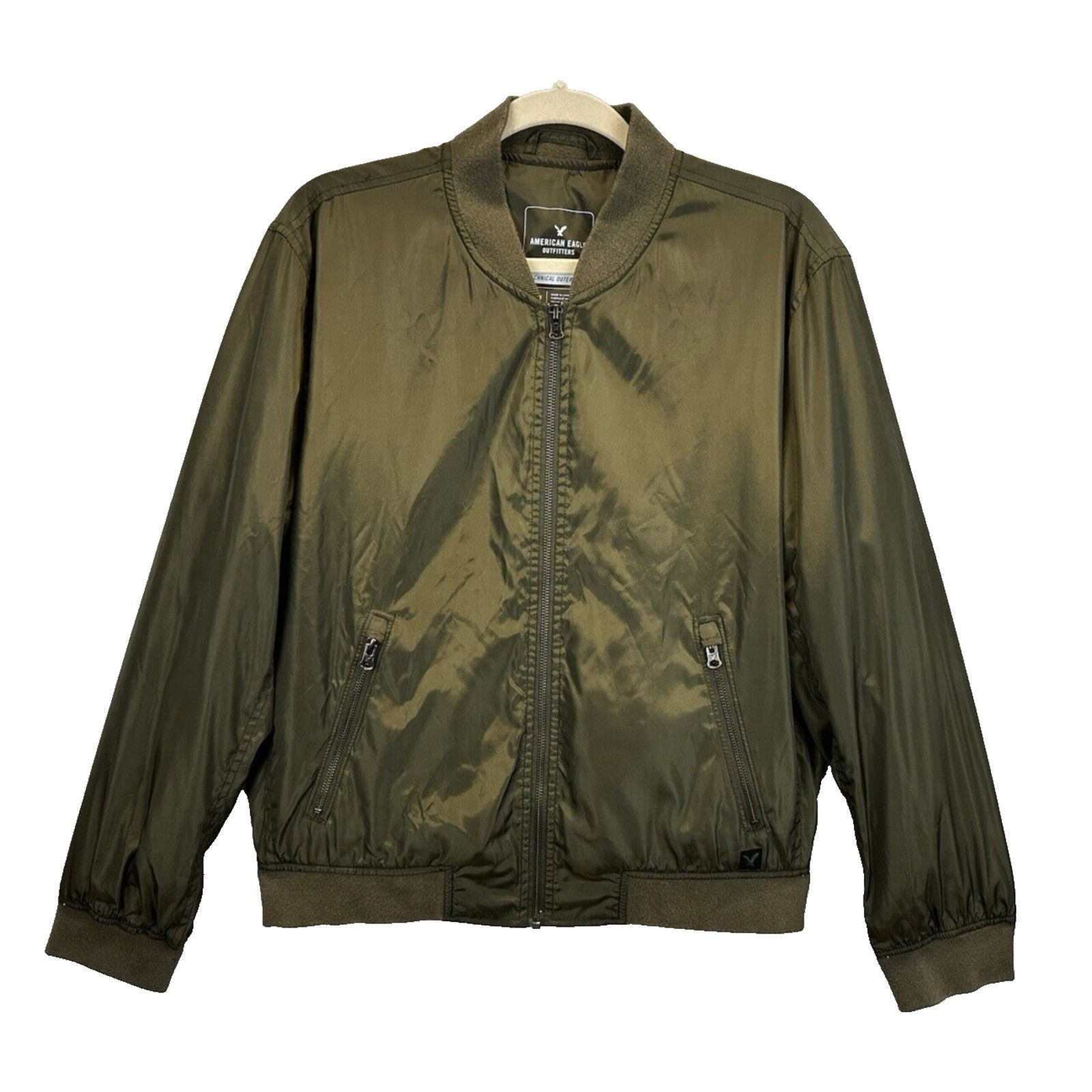 American Eagle Outfitters American Eagle Outfitters Men’s LT Olive Green Bomber Jacket Size US L / EU 52-54 / 3 - 2 Thumbnail