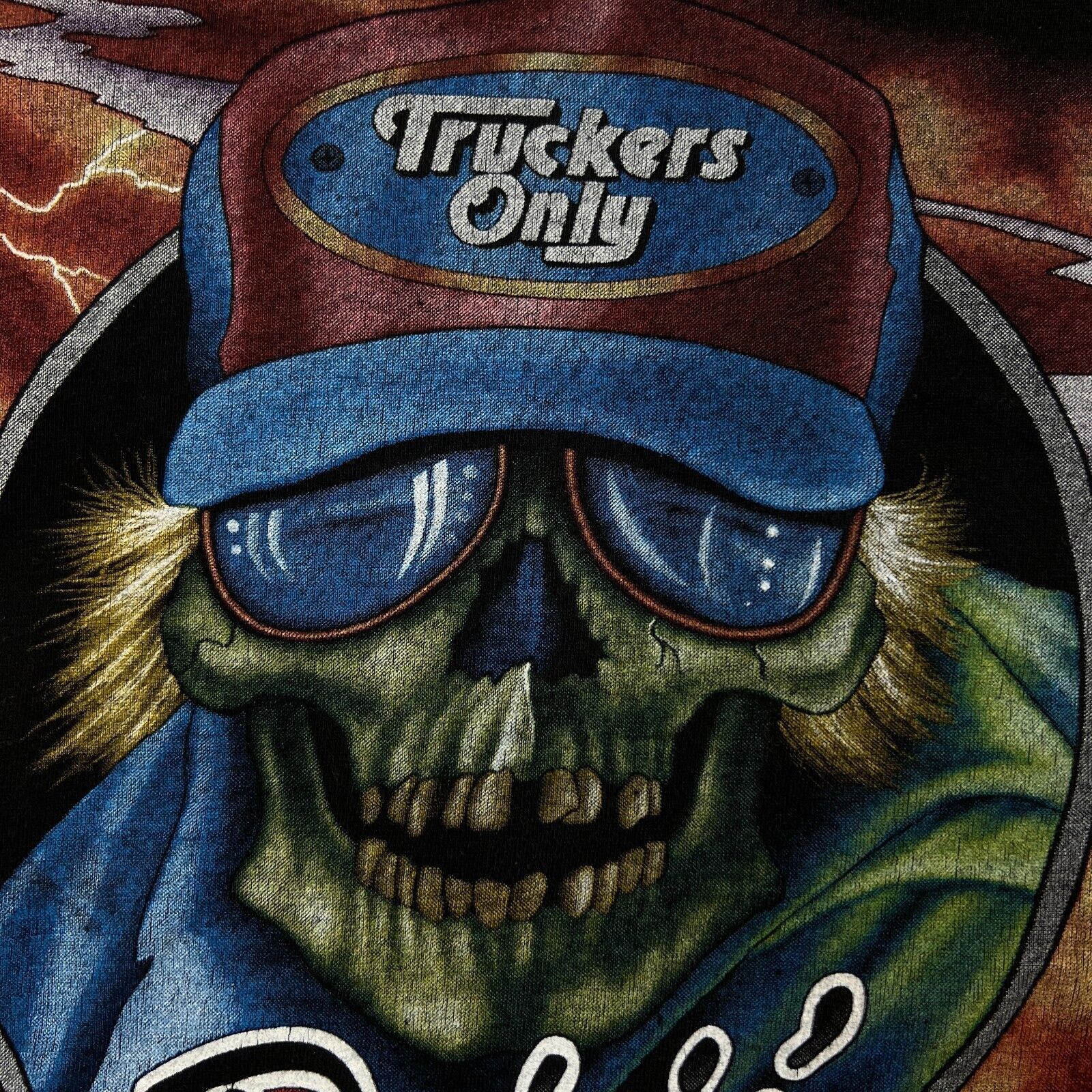 Harley Davidson × Vintage 90s Truckers Only T Shirt Large 3D Emblem Drivin Away Tee Size US L / EU 52-54 / 3 - 4 Thumbnail