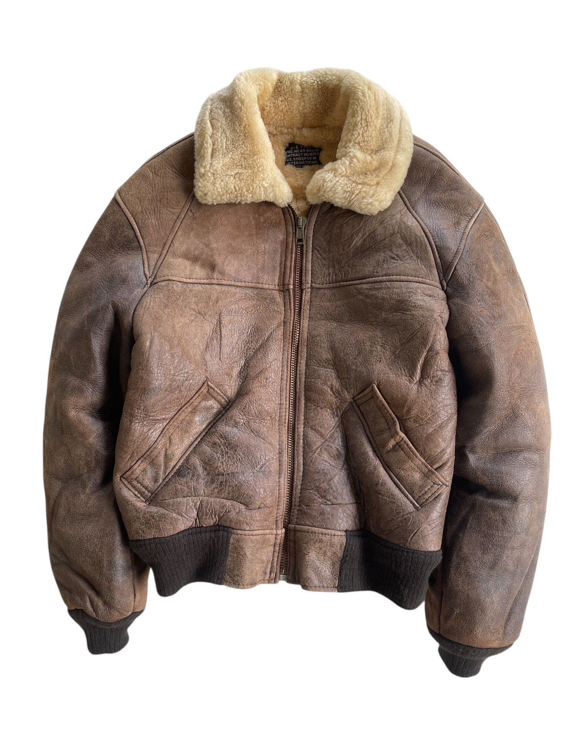 Vintage Vintage B-6 U.S Sheepskin International Flight USA Jacket Size US L / EU 52-54 / 3 - 1 Thumbnail