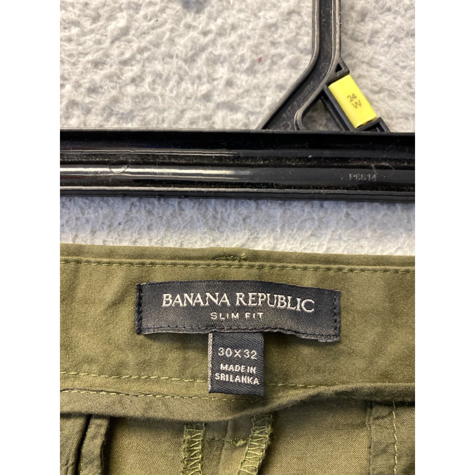 Banana Republic Banana Republic Men's Chino Pants Slim-Fit Green 30x32 Slim Flat Front Zip Belt Loops Pockets Cotton Modern Casual Shirt Sportswear Size US 30 / EU 46 - 3 Thumbnail