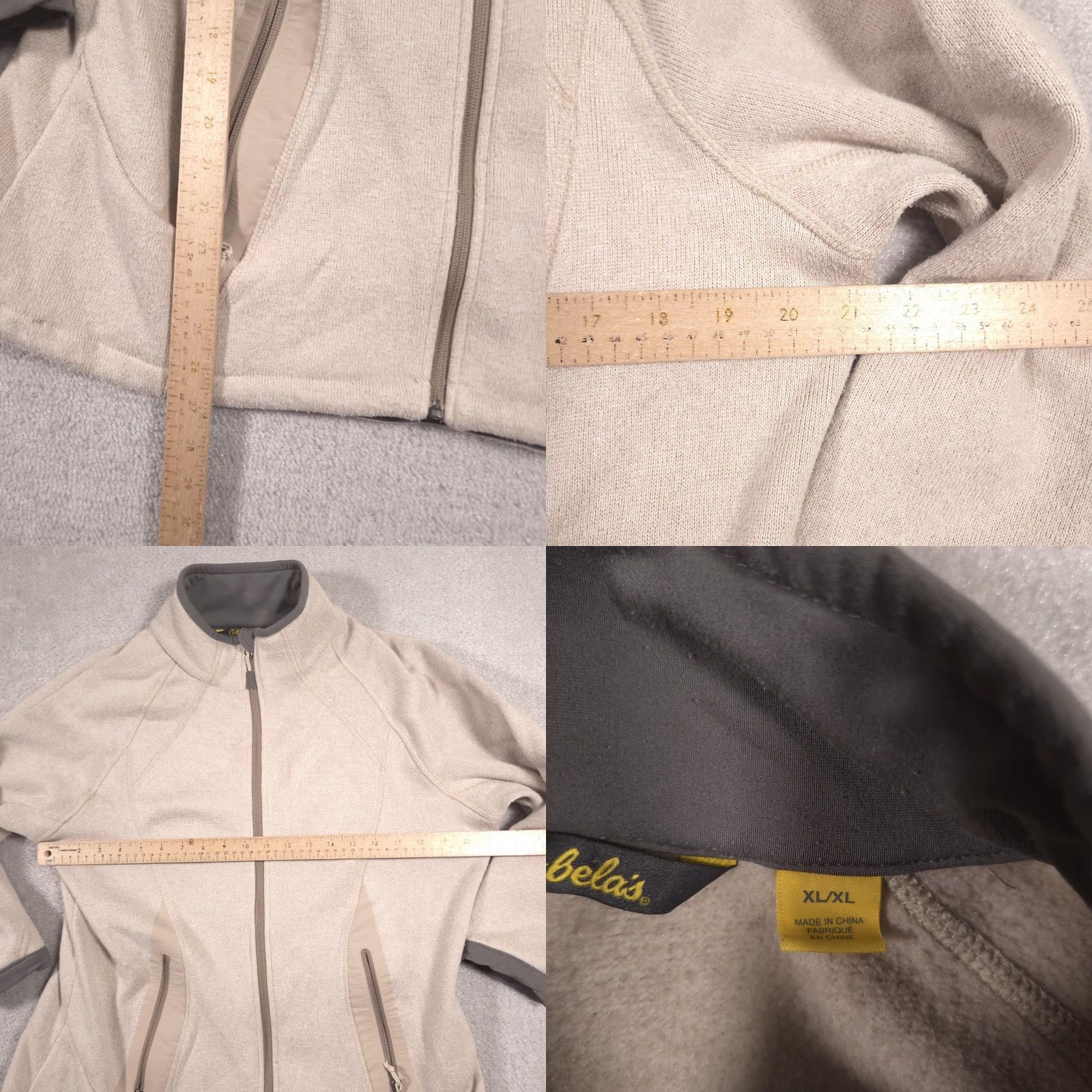 Vintage Cabela's Jacket Womens XL Beige Fleece Full Zip Pockets Outdoor Warm Size XL / US 12-14 / IT 48-50 - 8 Thumbnail